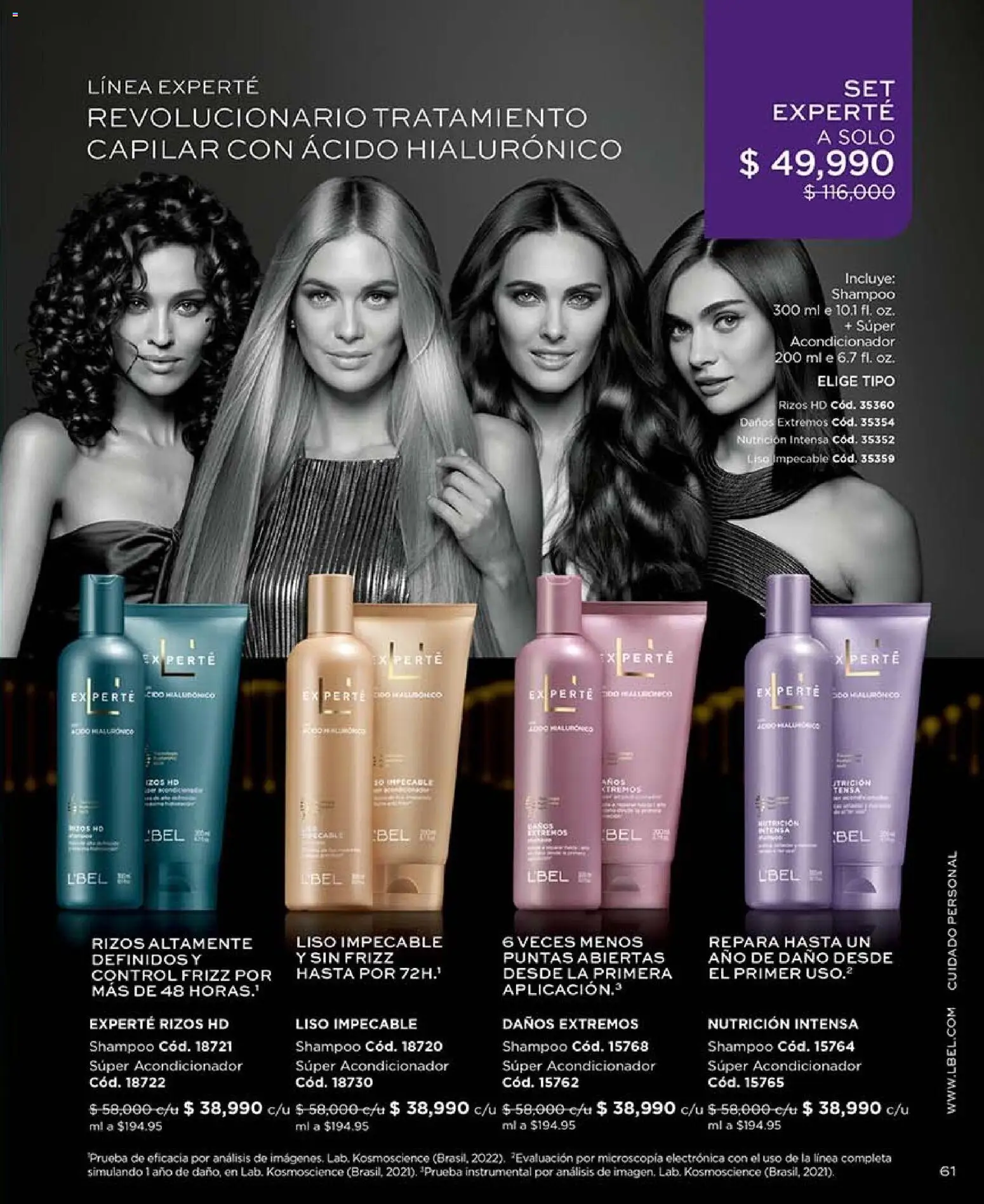 L'Bel revista - valida desde el 30/10/2026 | Página: 61 | Productos: Shampoo, Acondicionador