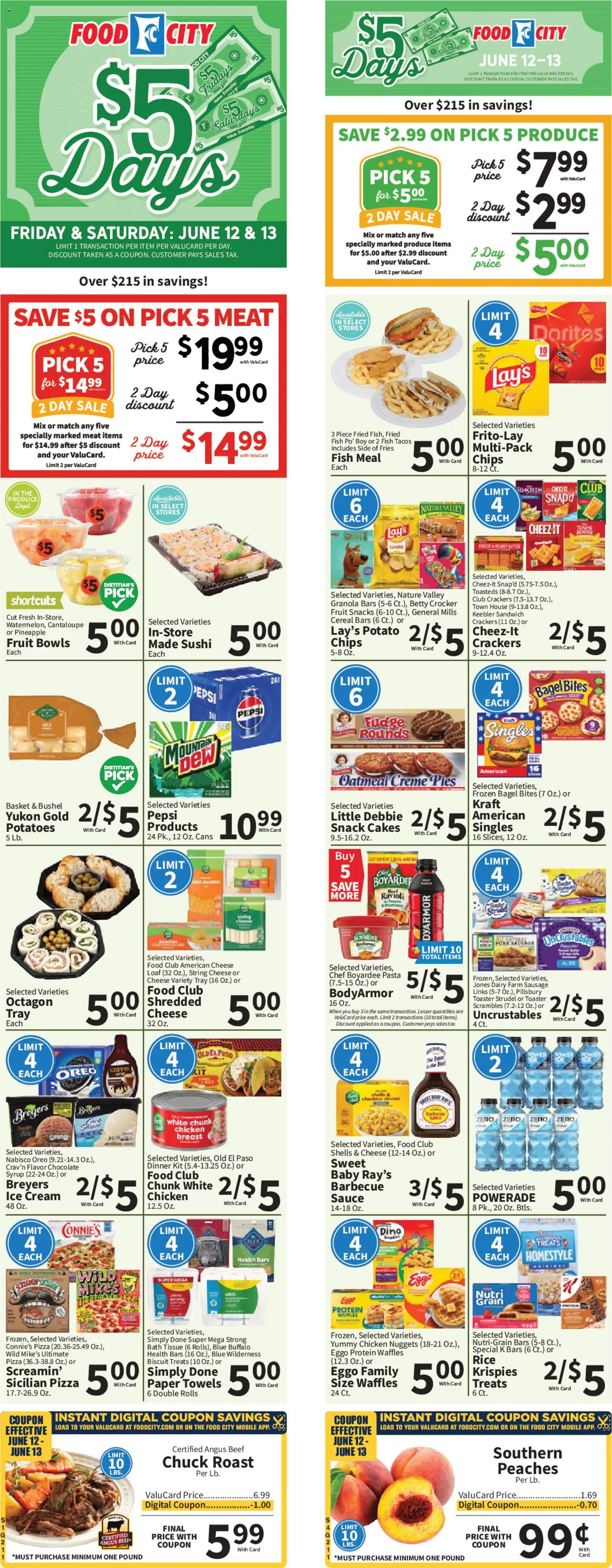 Food City Weekly Ad - valid from 12.06.2026 | Page: 1 | Products: Bath, Cheese, Rice, Chips