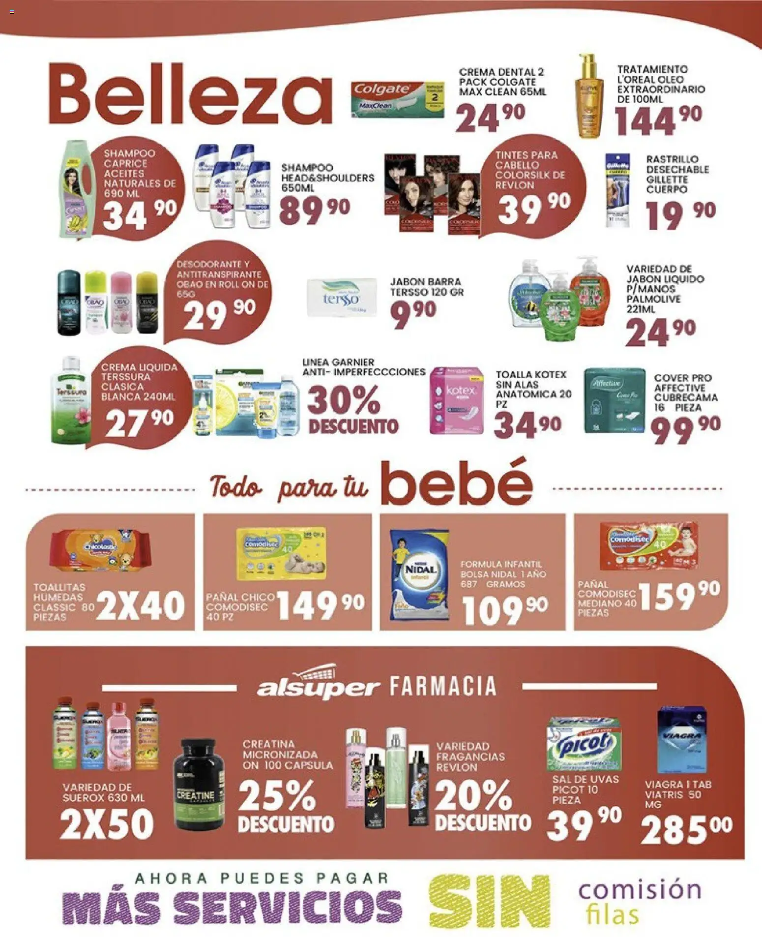 Nuevas ofertas de Alsuper válidas en toda la República Mexicana desde el 10.04.2026. ¡Encuentra las mejores ofertas en Alsuper folleto Saltillo! | Página: 4 | Productos: Sal, Jabón líquido, Toalla, Jabón