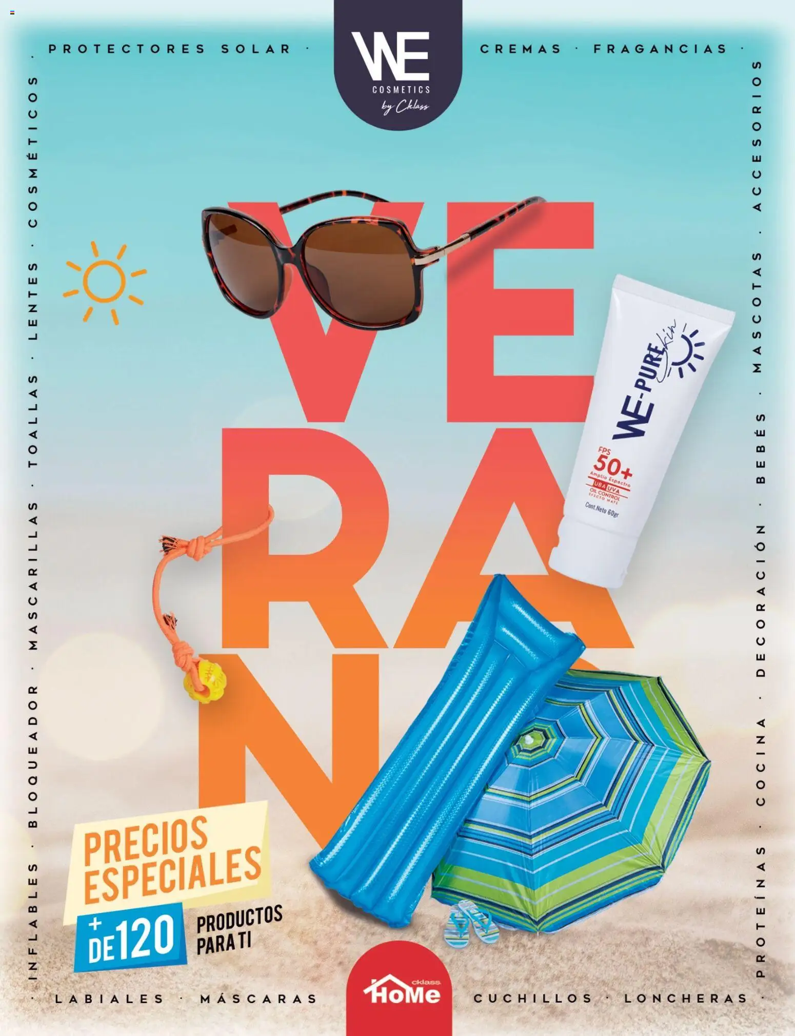 Nuevas ofertas de Cklass válidas en toda la República Mexicana desde el 02/07/2026. ¡Encuentra las mejores ofertas en Cklass catálogo Verano WE & Home! | Página: 1 | Productos: Uva, Bloqueador, Cocina, Mate
