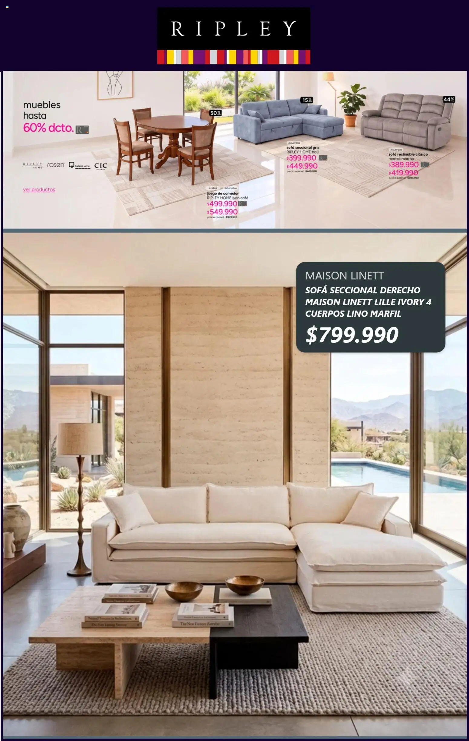 Ripley Ofertas │ válido desde el 14.09.2026 | Página: 2 | Productos: Sofá, Juego de comedor, Café