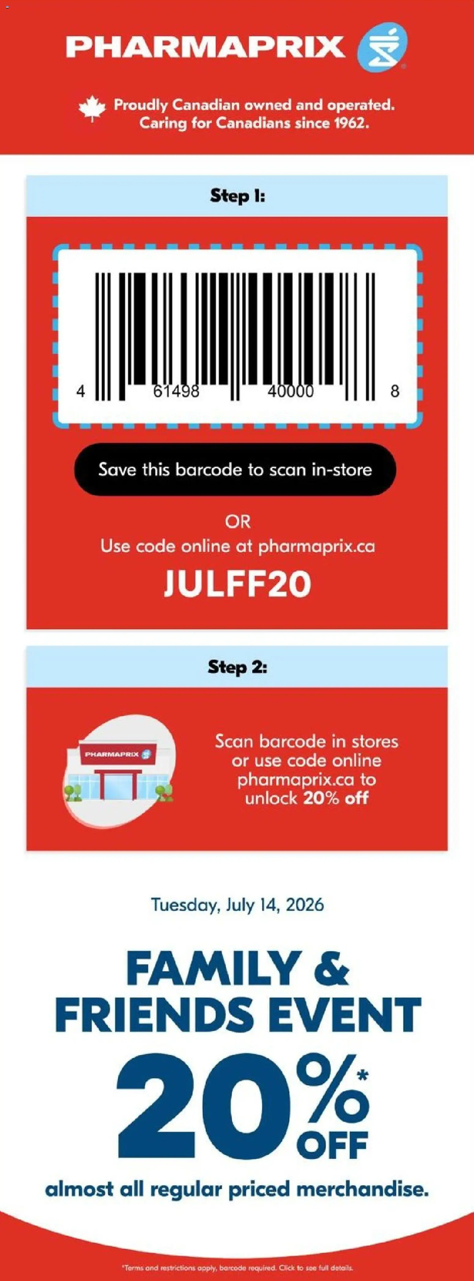 Pharmaprix flyer valid from Jul 14, 2026 | Page: 1