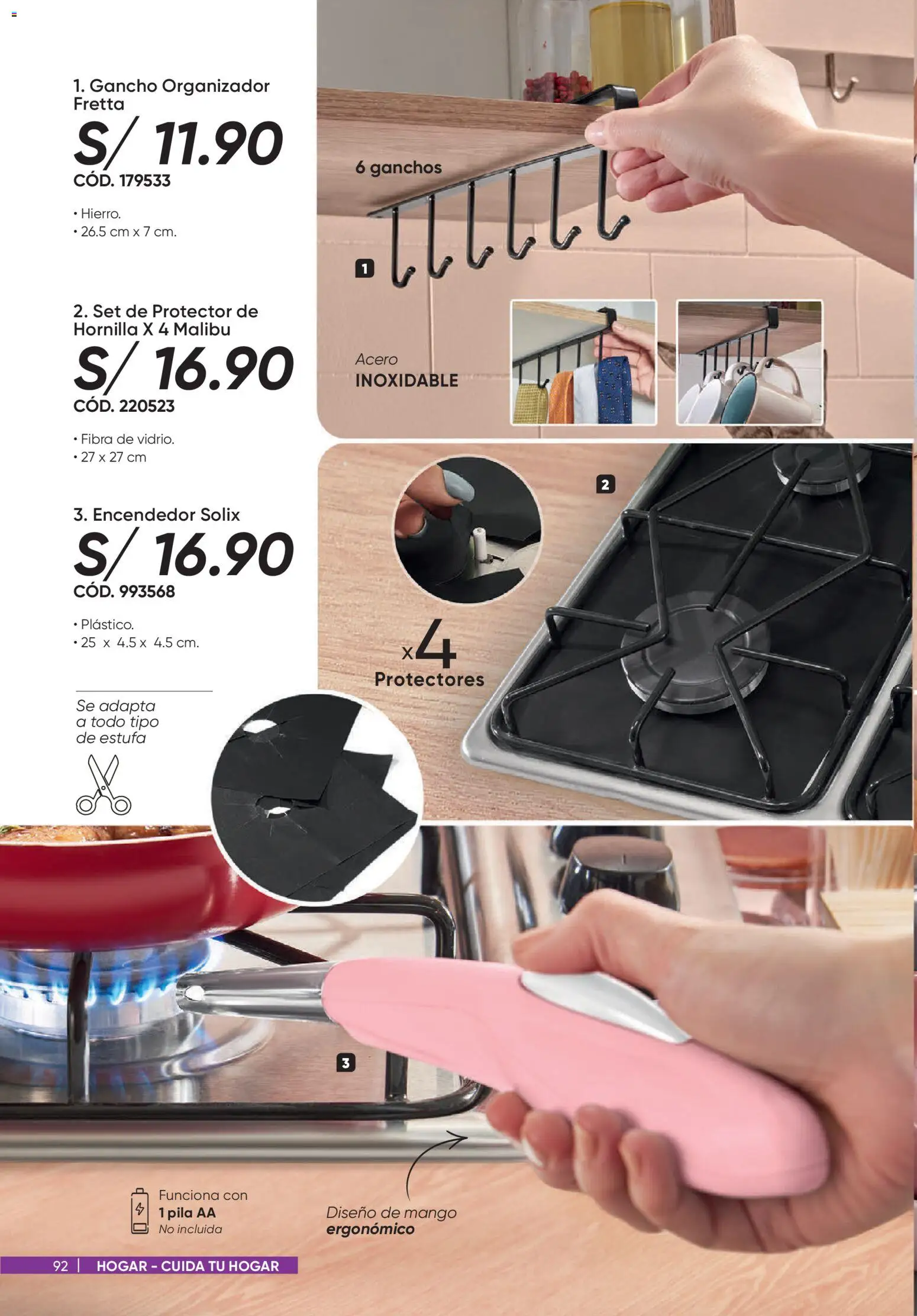 Catálogo Azzorti válido desde 31/08/2026 | Página: 92 | Productos: Malibú, Mango, Protectores, Hornilla