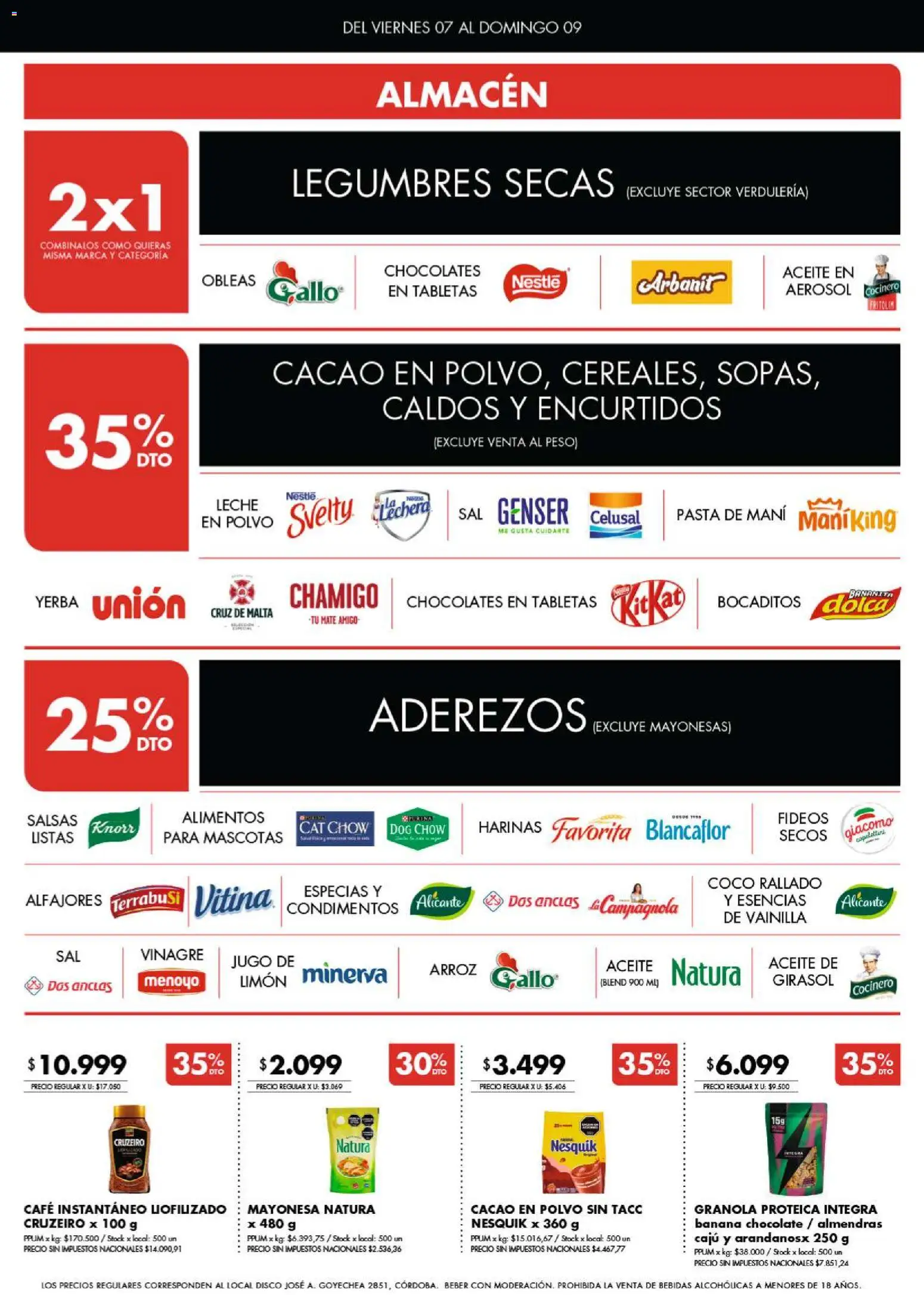 Disco - Ofertas Córdoba │ válido desde el 07/08/2026 | Página: 3 | Productos: Mate, Banana, Yerba, Mayonesa