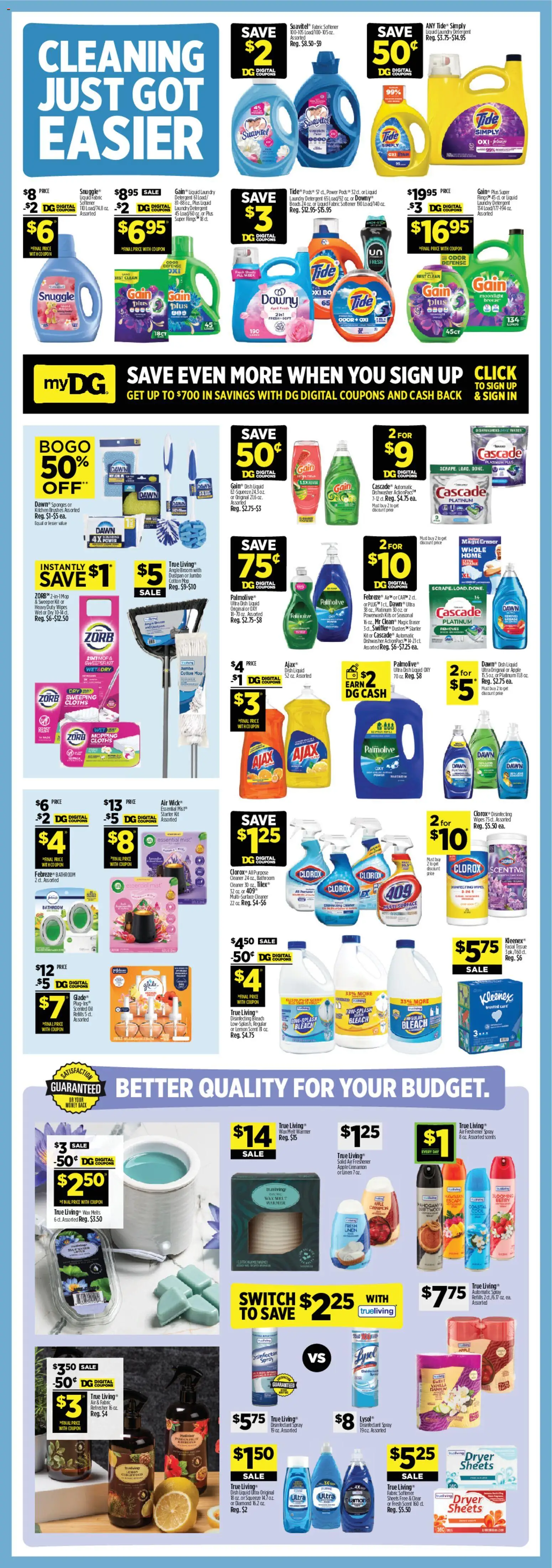 Dollar General Weekly Ad - valid from 07.06.2026 | Page: 11 | Products: Brushes, Fabric softener, Starter, Lemon