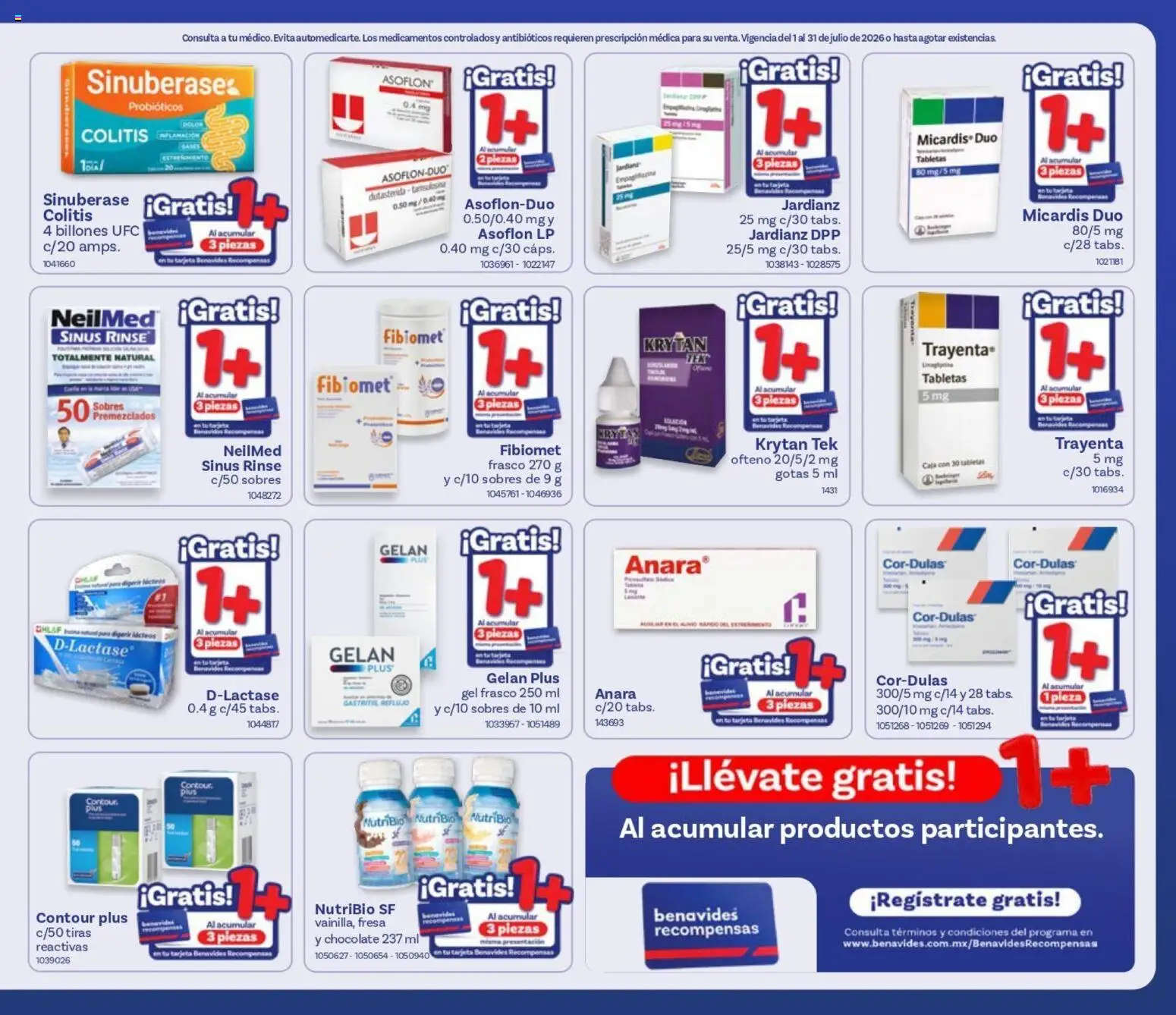 Nuevas ofertas de Farmacia Benavides válidas en toda la República Mexicana desde el 01/07/2026. ¡Encuentra las mejores ofertas en Farmacia Benavides catálogo! | Página: 15