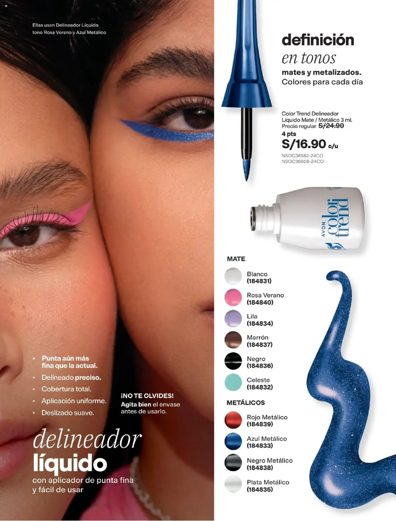 Catálogo Avon válido desde 11/08/2026 | Página: 58 | Productos: Delineador, Té