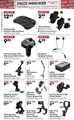 Preview of Princess Auto flyer- Price Wrecker from shop Princess Auto valid from Sep 1, 2026 | Page: 16 | Products: Camera, Microphone, Adapter, Mirror