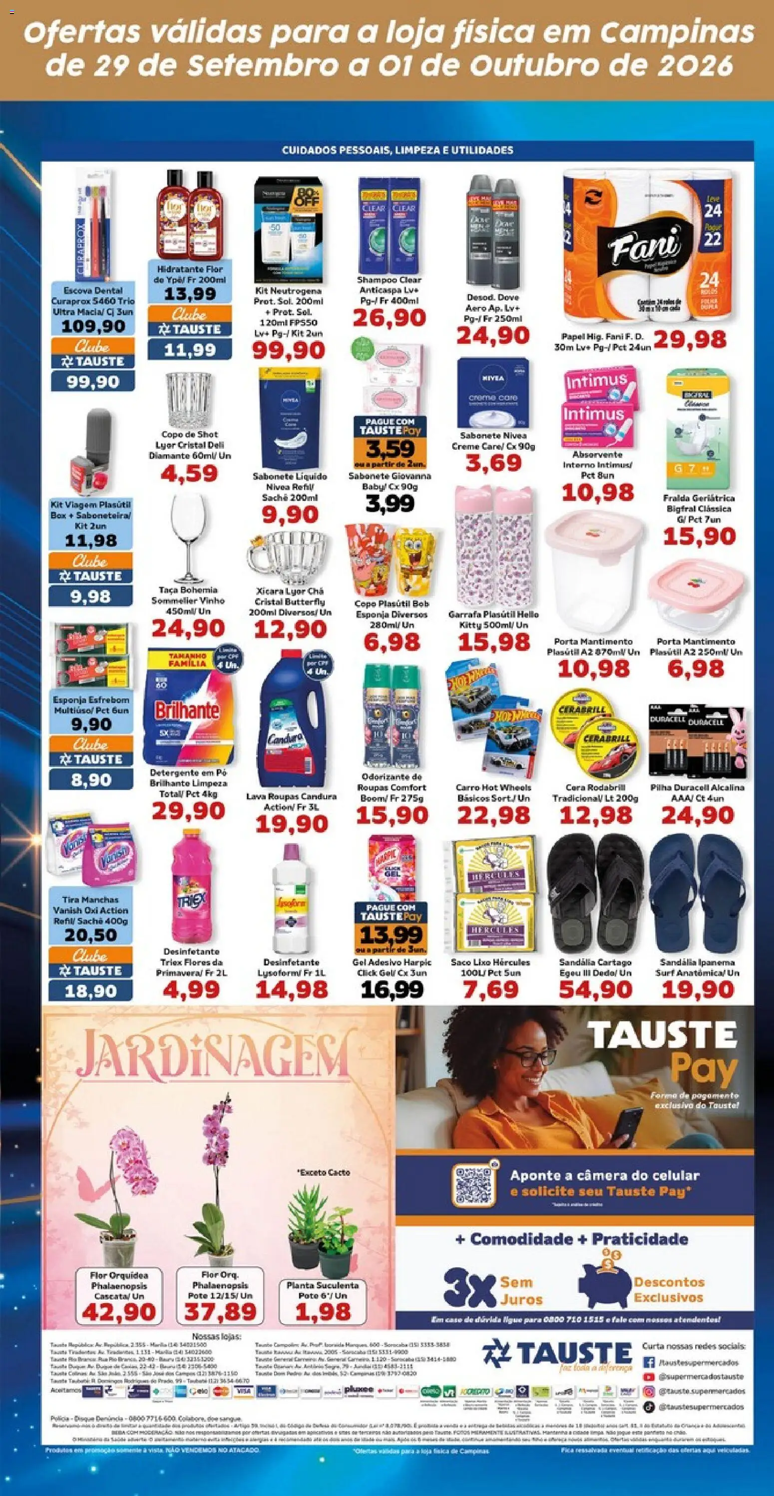 Tauste Folheto - válido de 29/09/2026 | Página: 5 | Produtos: Celular, Pó, Roupas, Sabonete