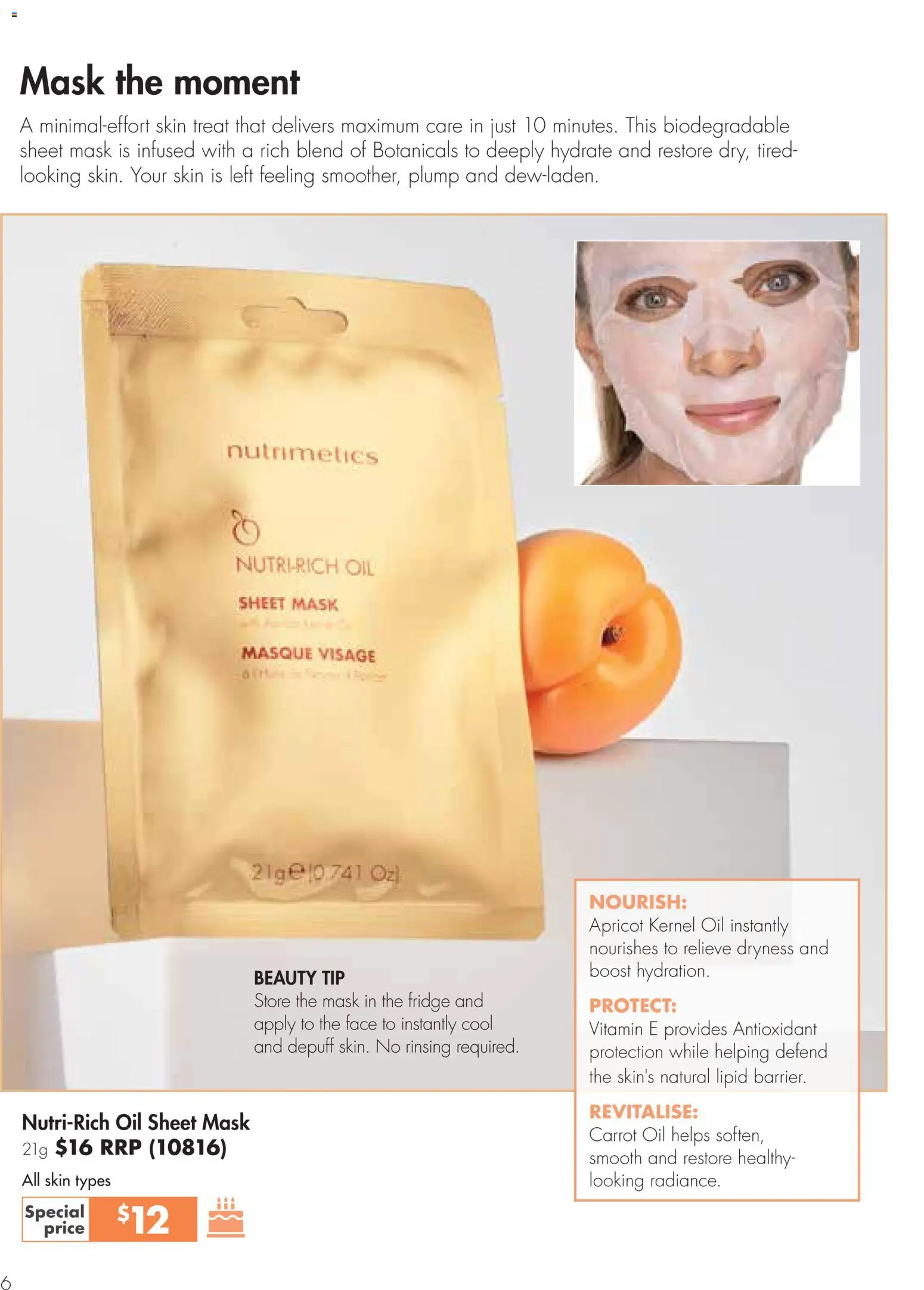 Nutrimetics catalogue - valid from 16/09/2026 | Page: 6 | Products: Oil, Dryness, Fridge, Vitamin