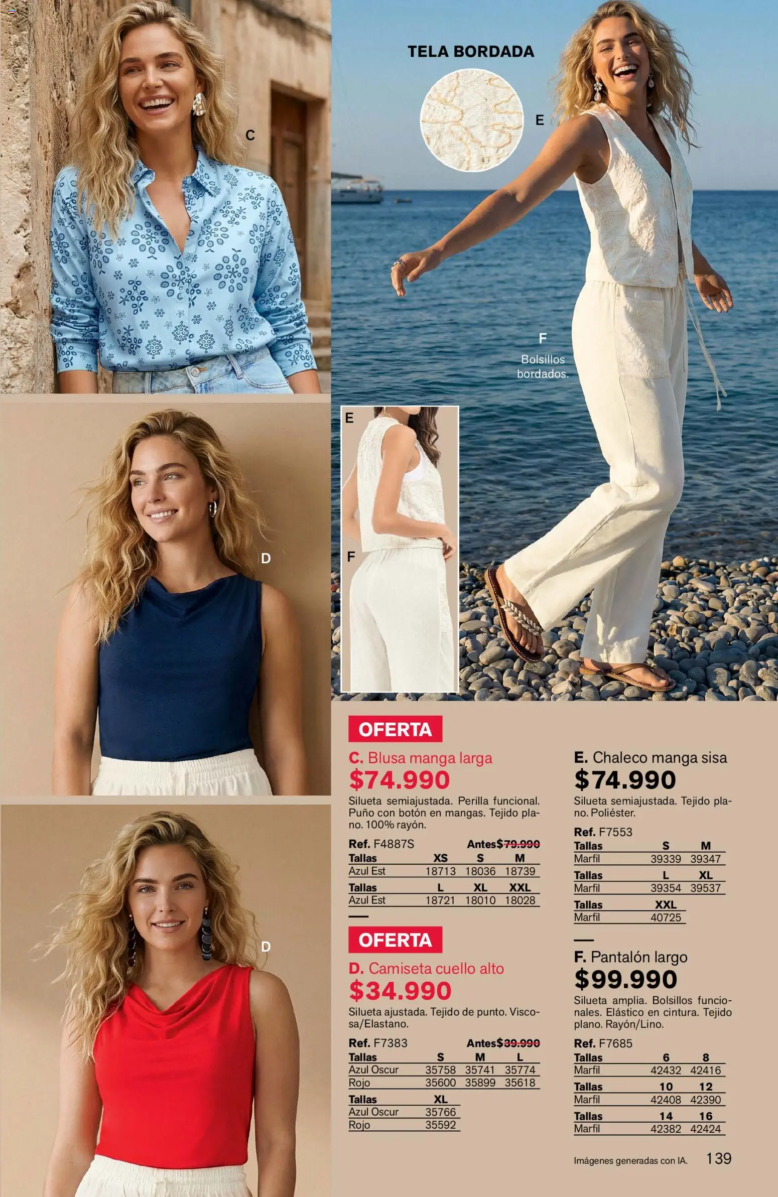 Leonisa revista - valida desde el 01/10/2026 | Página: 139 | Productos: Bolsillos, Cuello, Blusa, Chaleco