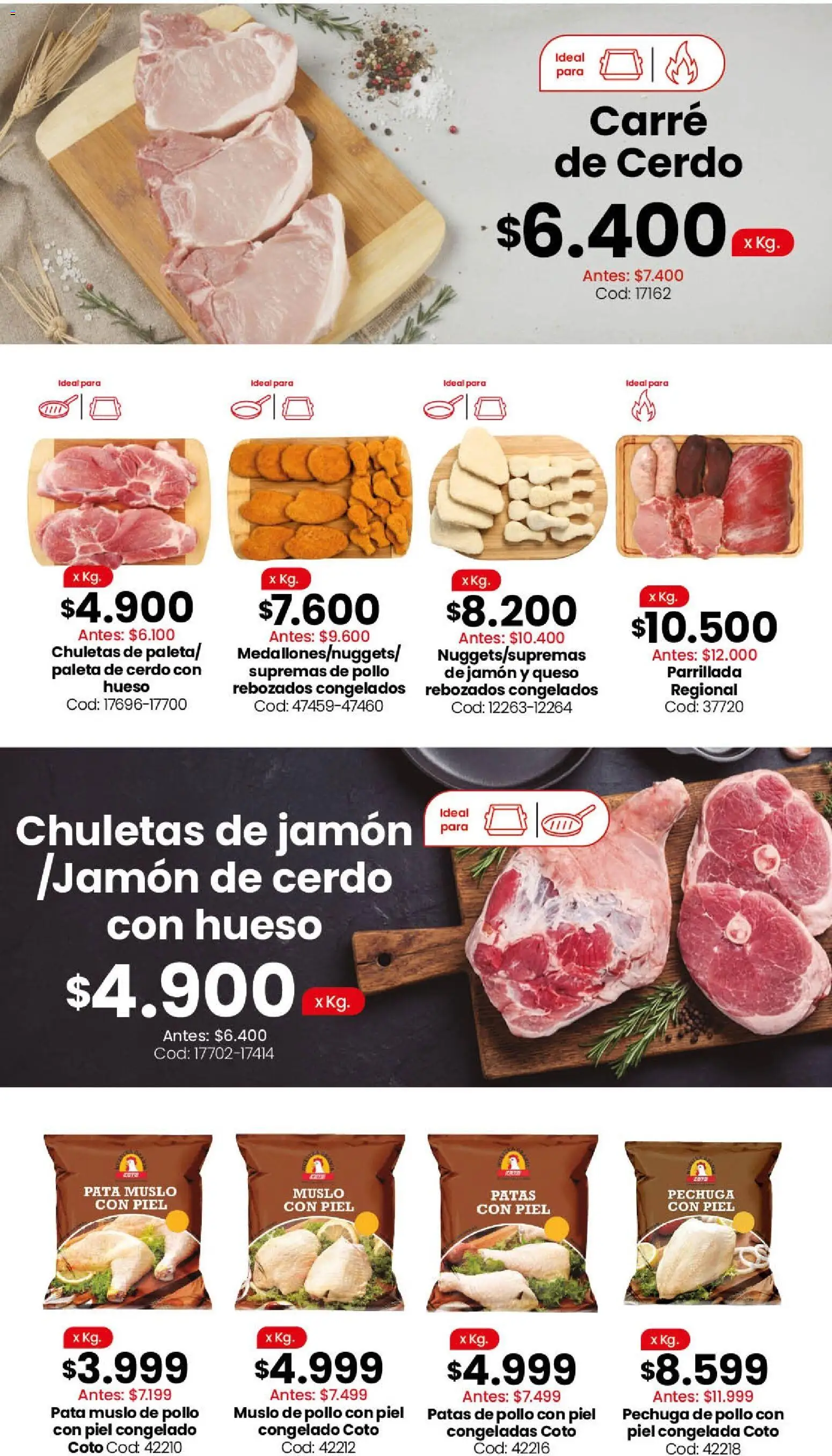 Coto ofertas │ válido desde el 20/07/2026 | Página: 2 | Productos: Paleta, Queso, Jamón, Cerdo