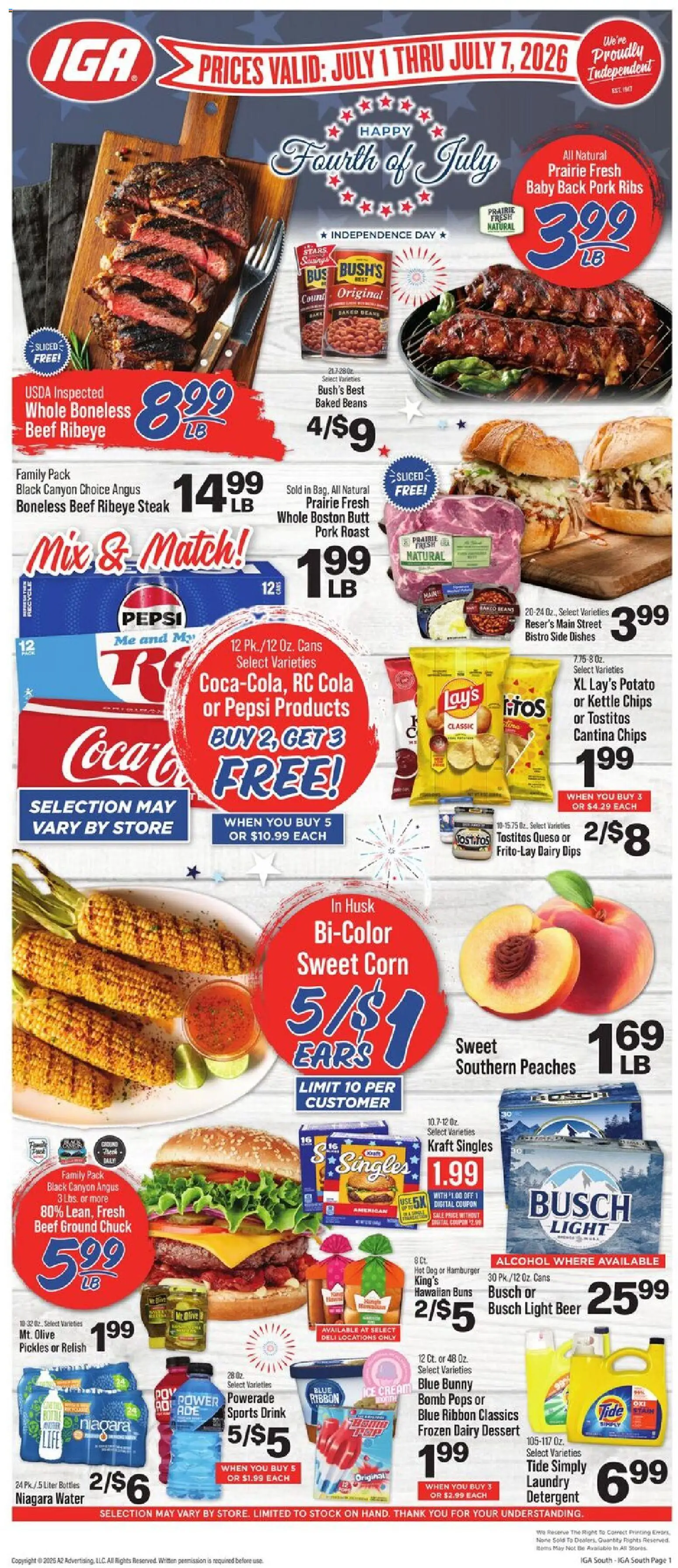 IGA Weekly Ad - valid from 07/01/2026 | Page: 1