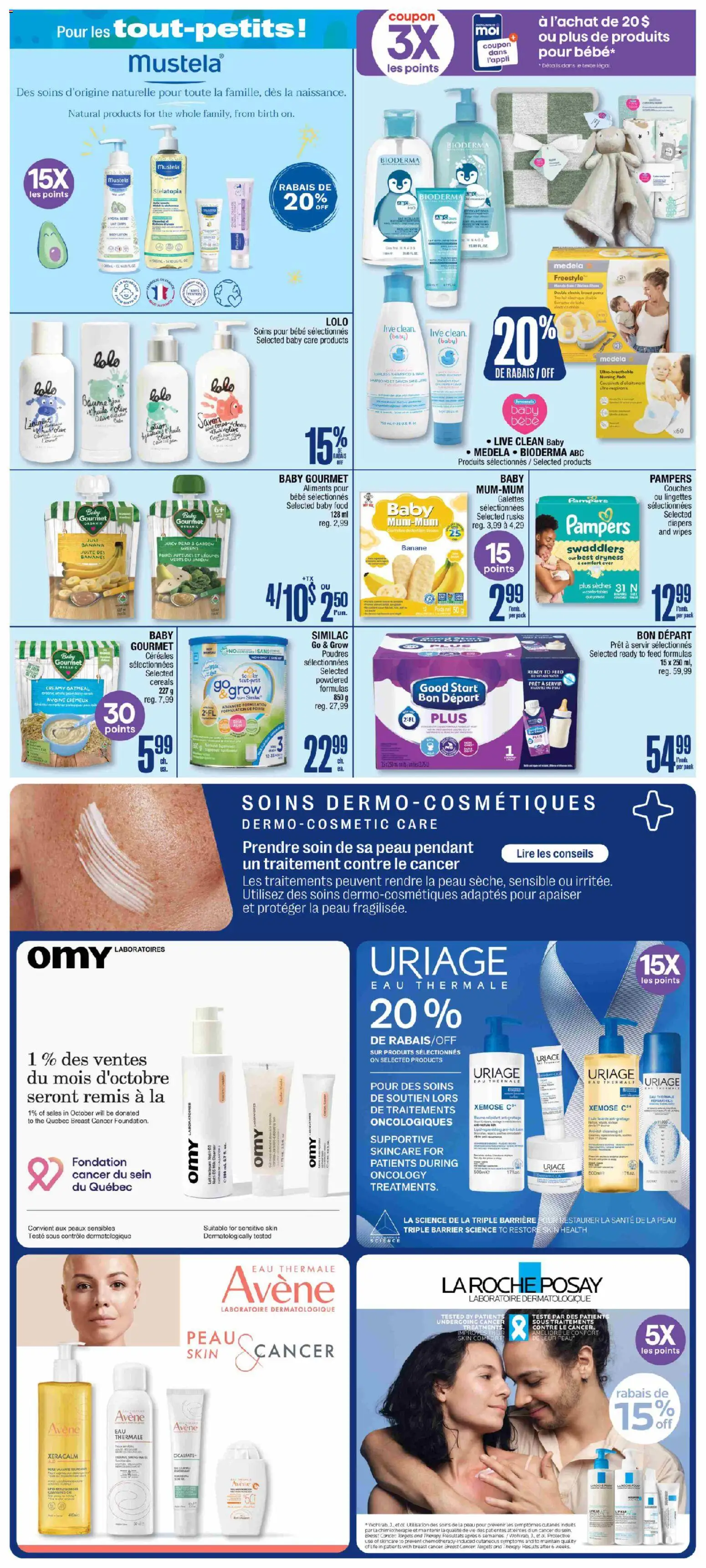 Jean Coutu flyer valid from Oct 1, 2026 | Page: 6 | Products: Cereals, Oatmeal, Diapers, Legumes