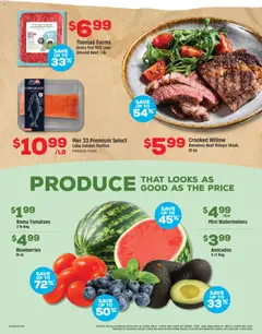 Preview of Grocery Outlet weekly ads valid from 07/08/2026 | Page: 3 | Products: Tomatoes, Beef, Blueberries, Bag