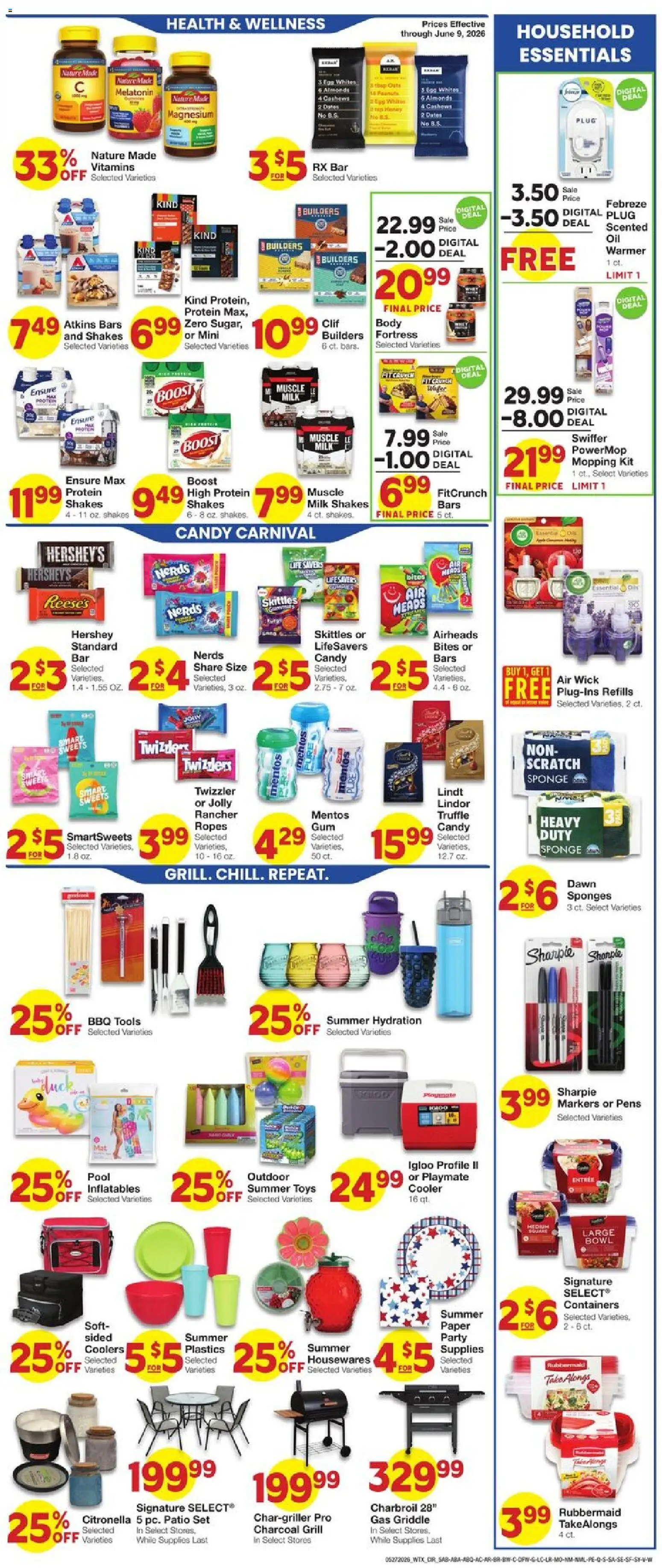 United Supermarkets Weekly Ad - valid from 27.05.2026 | Page: 5 | Products: Magnesium, Milk, Sponge, Grill