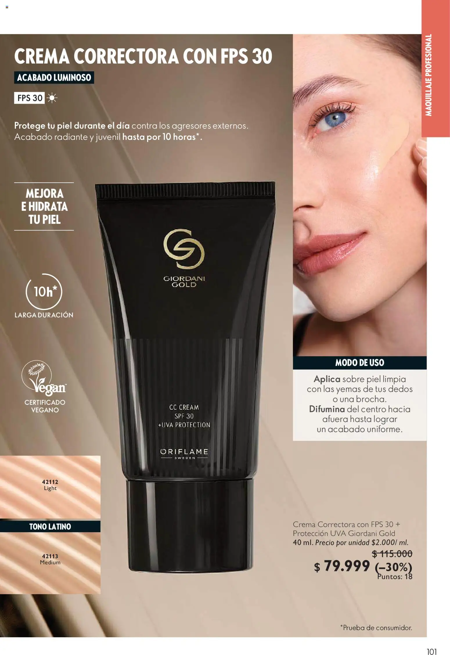 Oriflame revista - valida desde el 11/07/2026 | Página: 101 | Productos: Crema, Sobre, Maquillaje, Uva