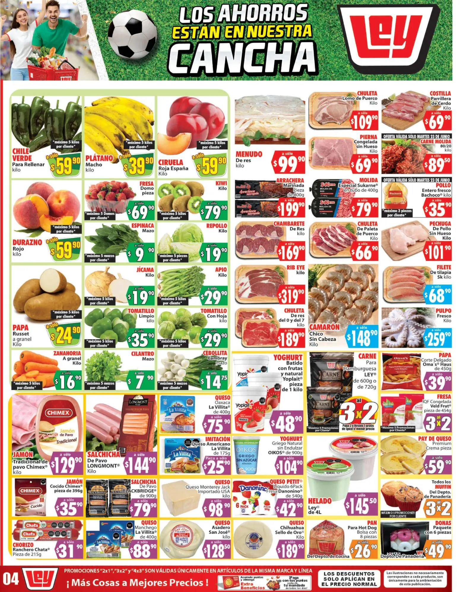 Nuevas ofertas de Casa Ley válidas en toda la República Mexicana desde el 23/06/2026. ¡Encuentra las mejores ofertas en Casa Ley folleto Autoservicio! | Página: 2 | Productos: Pollo, Paleta, Crema, Fresas