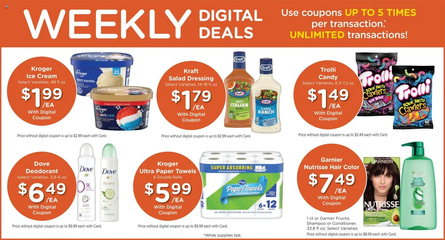Fry's Food Weekly Ad - valid from 20.05.2026 | Page: 3 | Products: Shampoo, Hair color, Deodorant, Cream