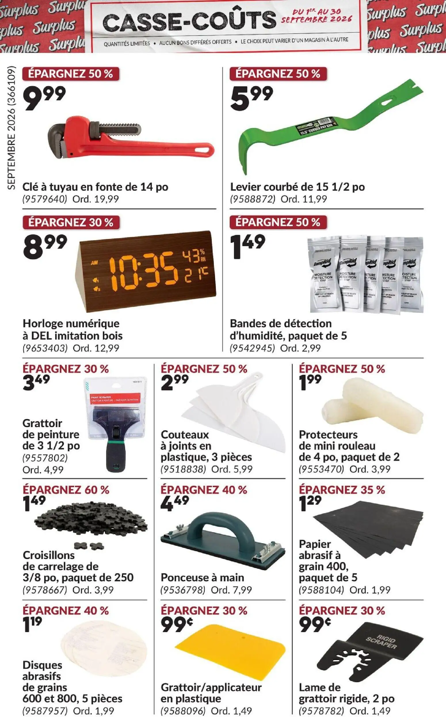 Princess Auto flyer valid from Sep 1, 2026 | Page: 28 | Products: Grains, Scraper