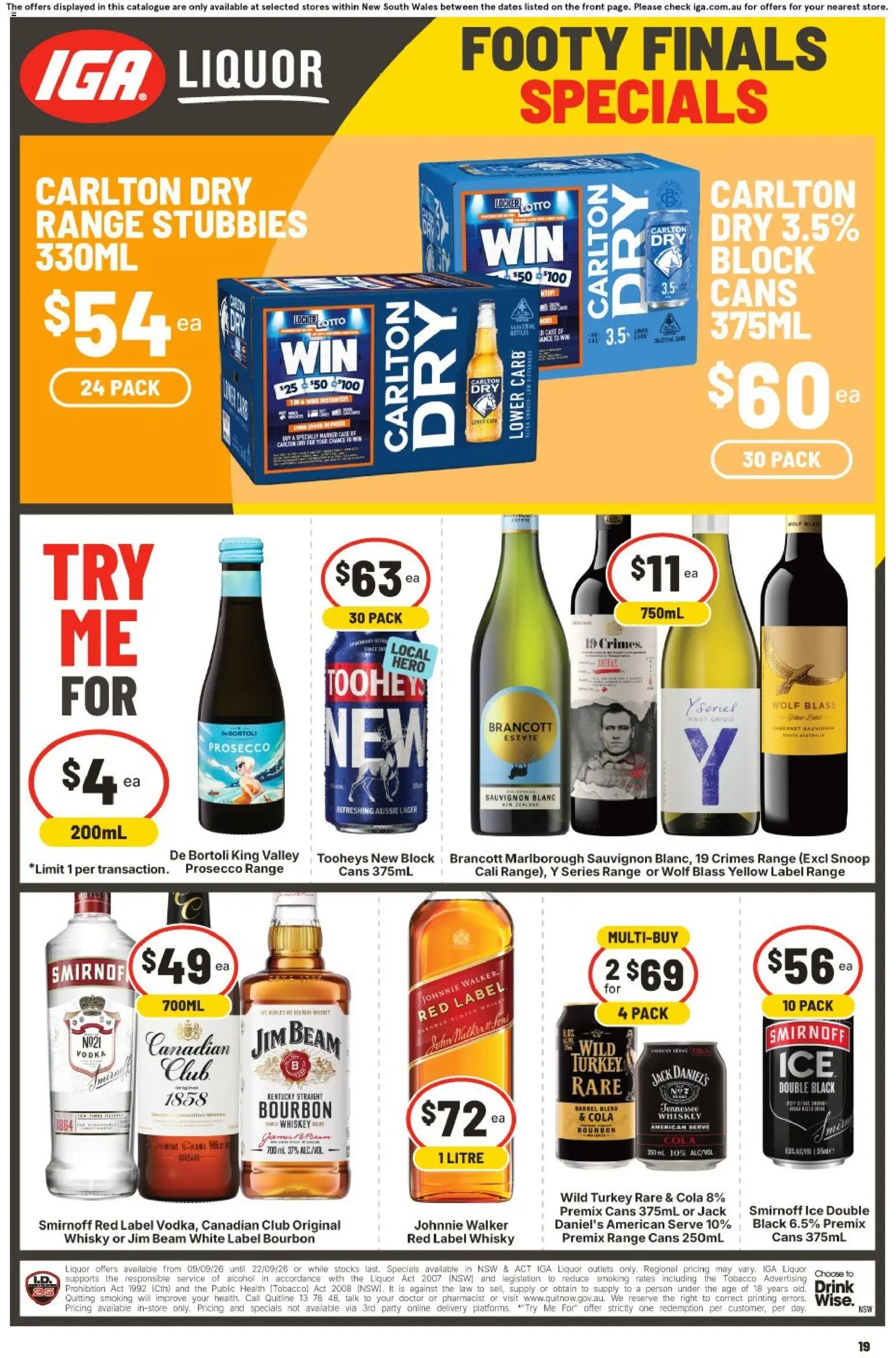 IGA catalogue - valid from 16/09/2026 | Page: 17 | Products: Jim Beam, Vodka, Ice, Case
