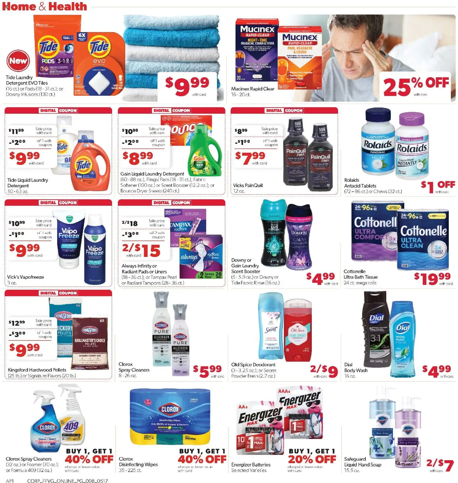 Family Fare Weekly Ad - MI - valid from 17.05.2026 | Page: 14 | Products: Bath, Powder, Pads, Water