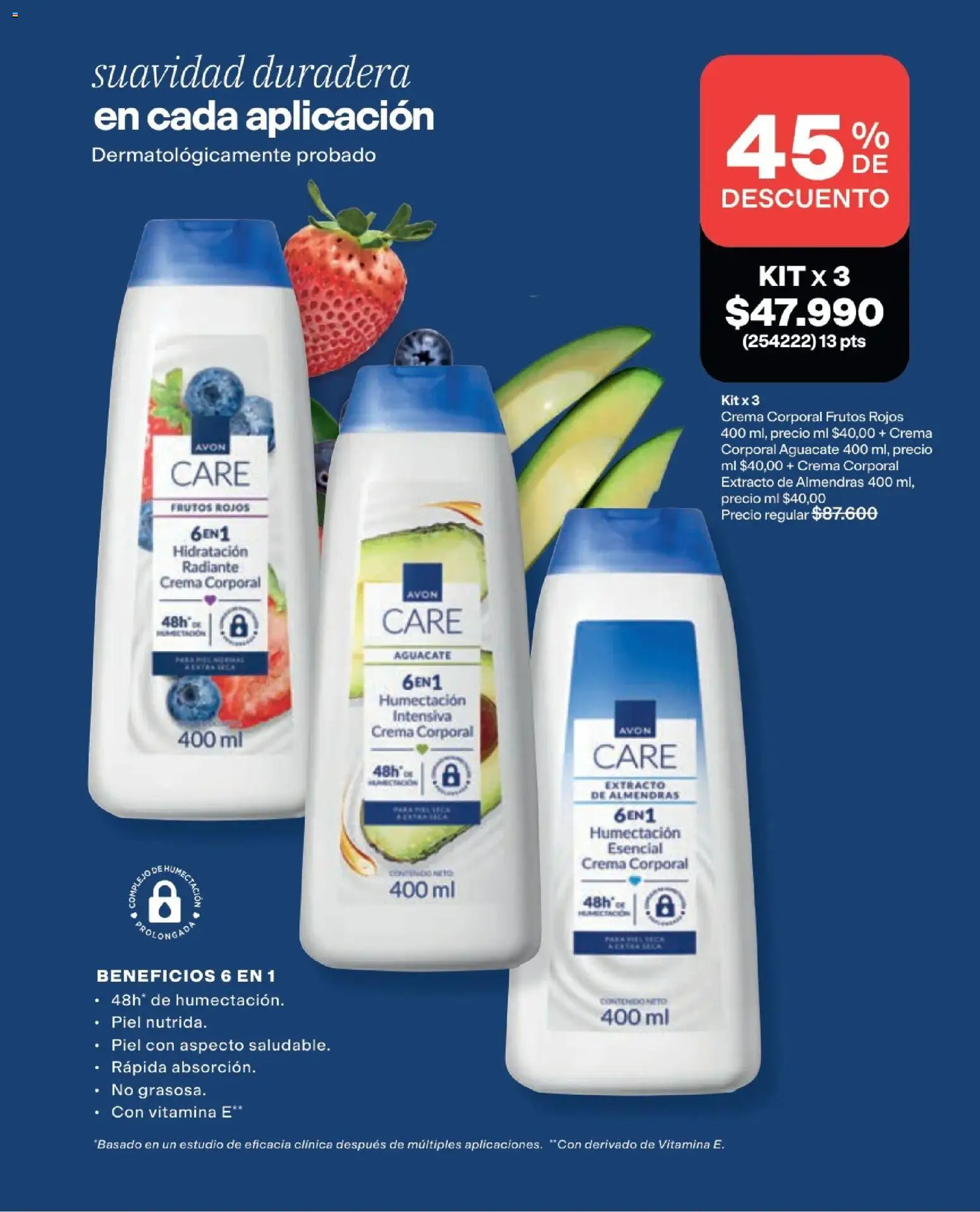 Avon revista - valida desde el 16/08/2026 | Página: 129 | Productos: Aguacate, Almendras, Crema, Frutos rojos