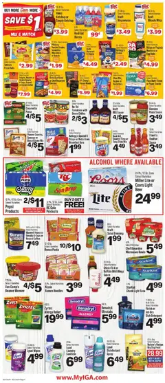 Preview of IGA weekly ads valid from 03.06.2026 | Page: 4 | Products: Cheese, Beer, Mayonnaise, Sauce