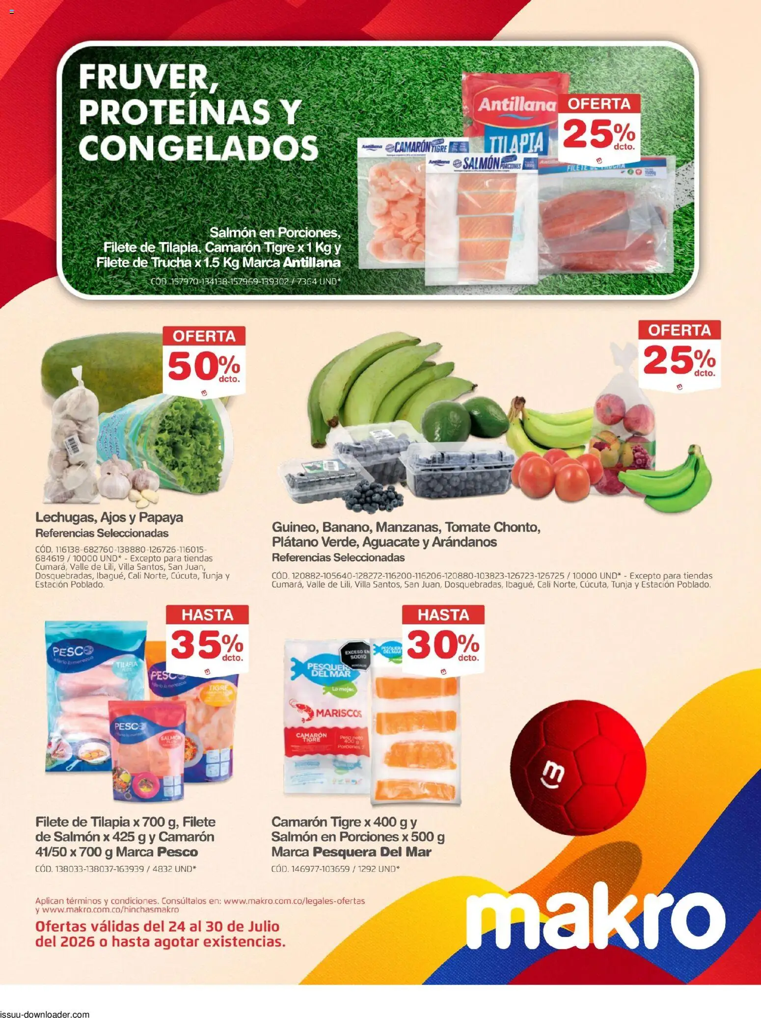 Makro revista - valida desde el 24/07/2026 | Página: 2 | Productos: Arándanos, Ducha Bidet, Mariscos, Tomate
