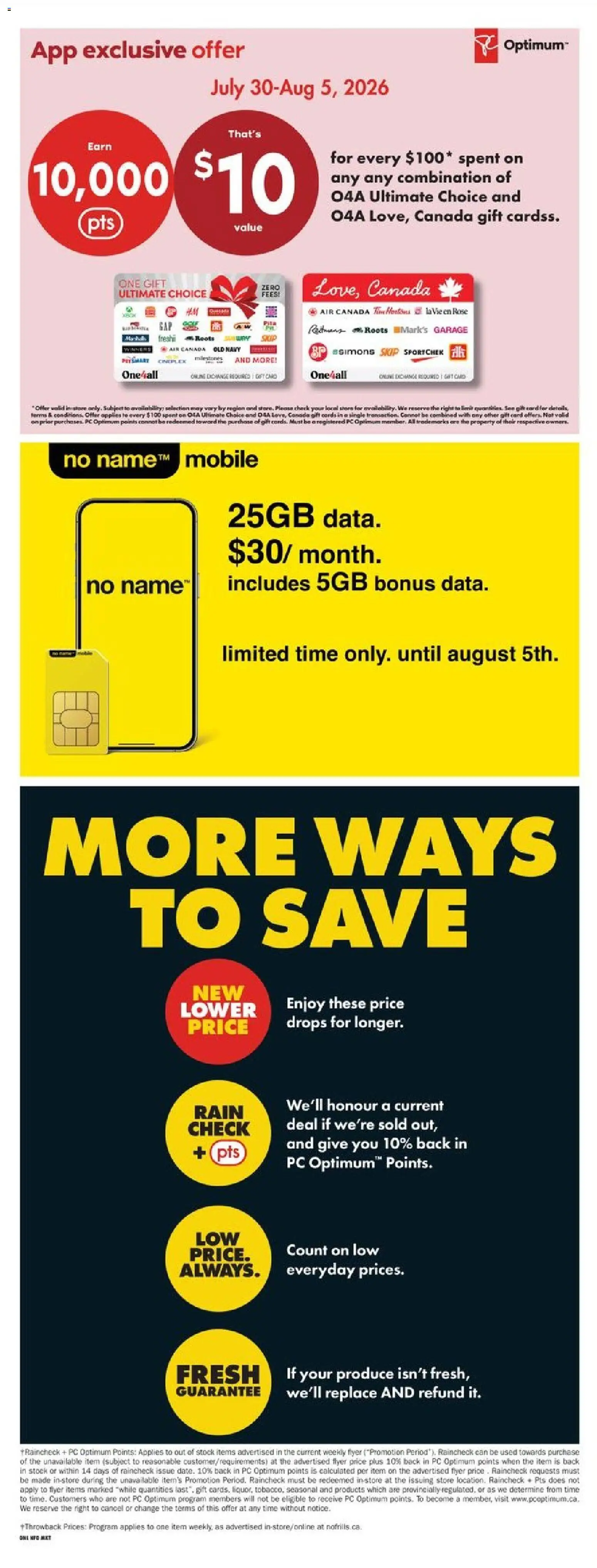 No Frills flyer valid from Jul 30, 2026 | Page: 14 | Products: PC