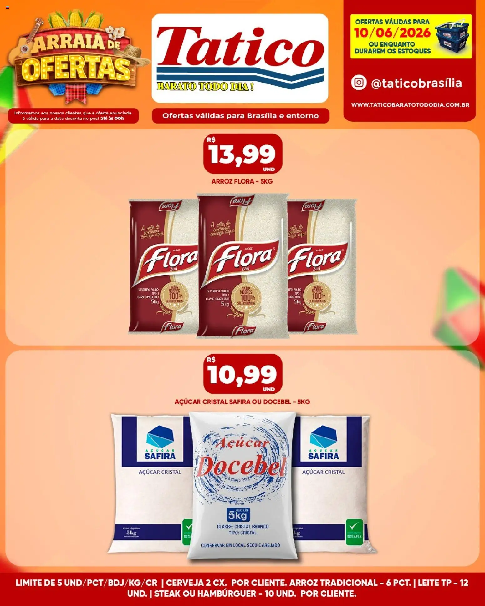 Tatico Folheto - válido de 11.06.2026 | Página: 41 | Produtos: Leite, Cerveja, Hambúrguer, Açúcar