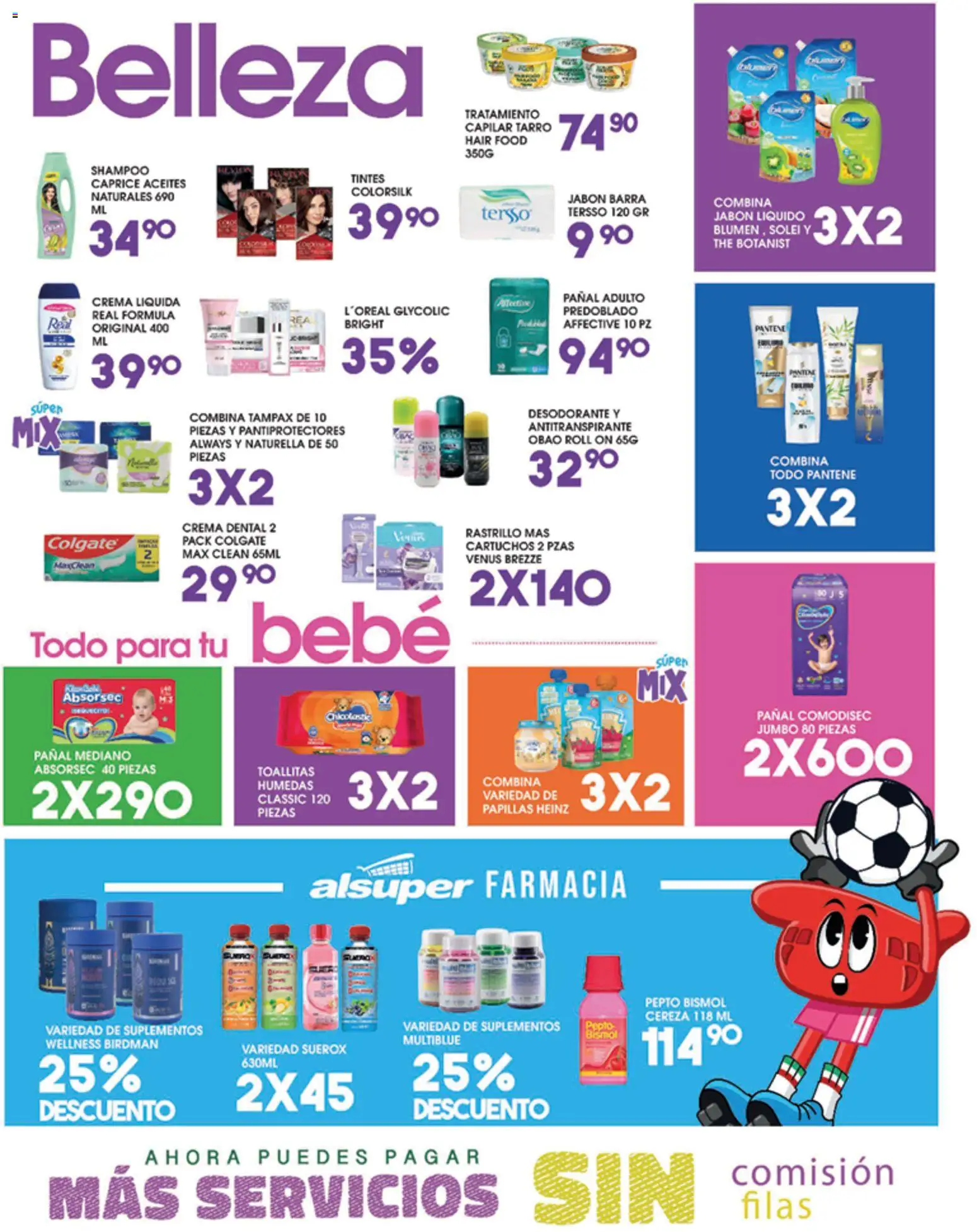 Nuevas ofertas de Alsuper válidas en toda la República Mexicana desde el 26.05.2026. ¡Encuentra las mejores ofertas en Alsuper folleto Zacatecas! | Página: 4 | Productos: Desodorante, Antitranspirante, Crema, Jabón