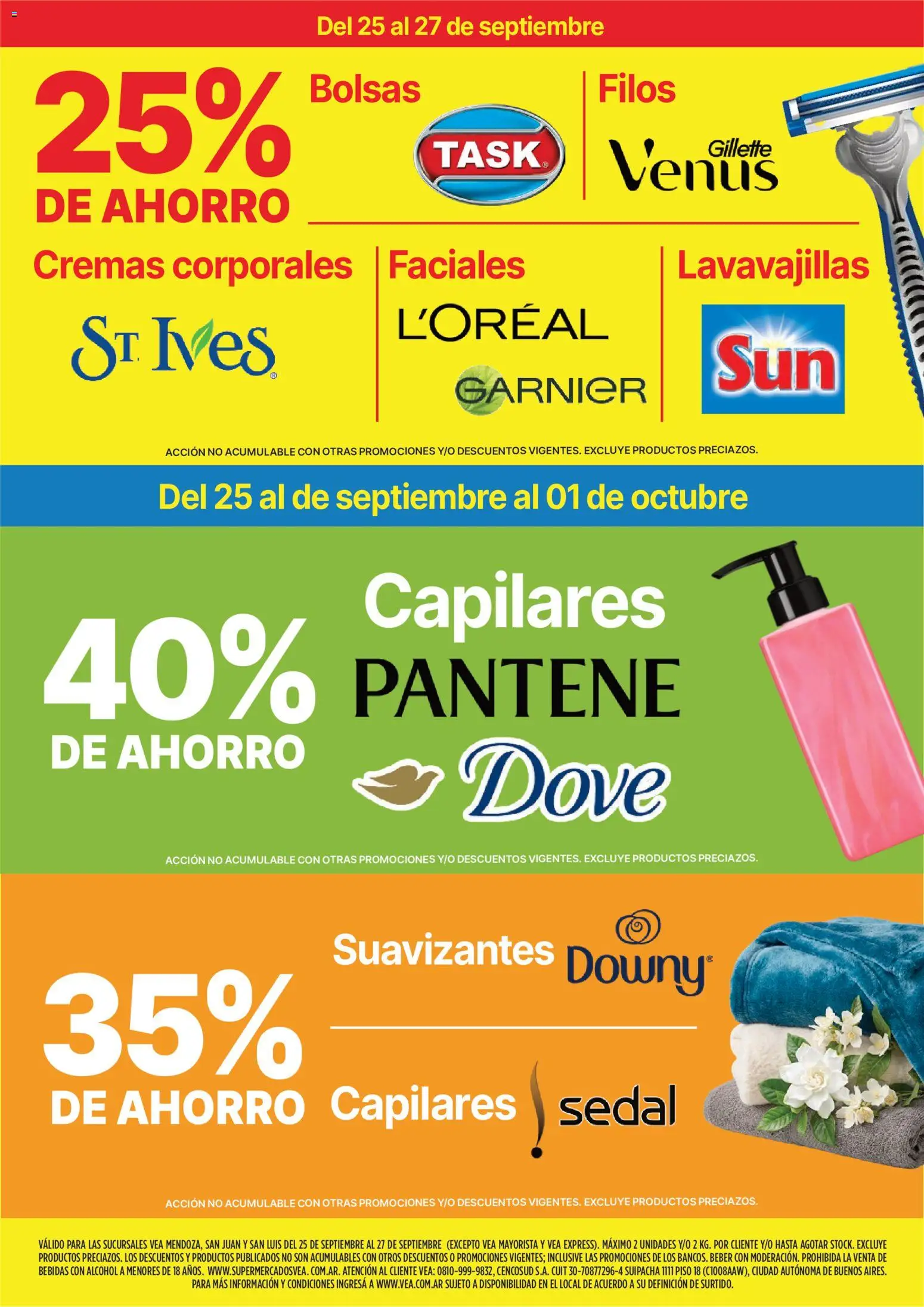 Vea - Fin de semana de ahorro | Amba Lejania │ válido desde el 25/09/2026 | Página: 10 | Productos: Lavavajillas, Bebidas, Alcohol