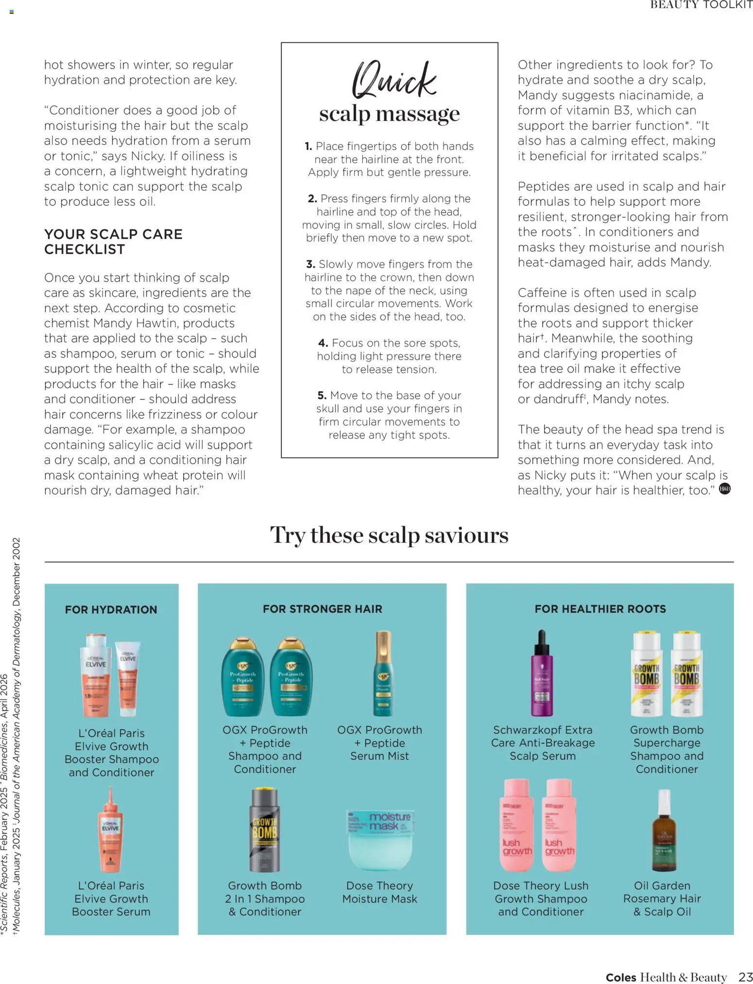Coles catalogue - valid from 01/07/2026 | Page: 23 | Products: Shampoo, Mask, Press, Tea tree oil