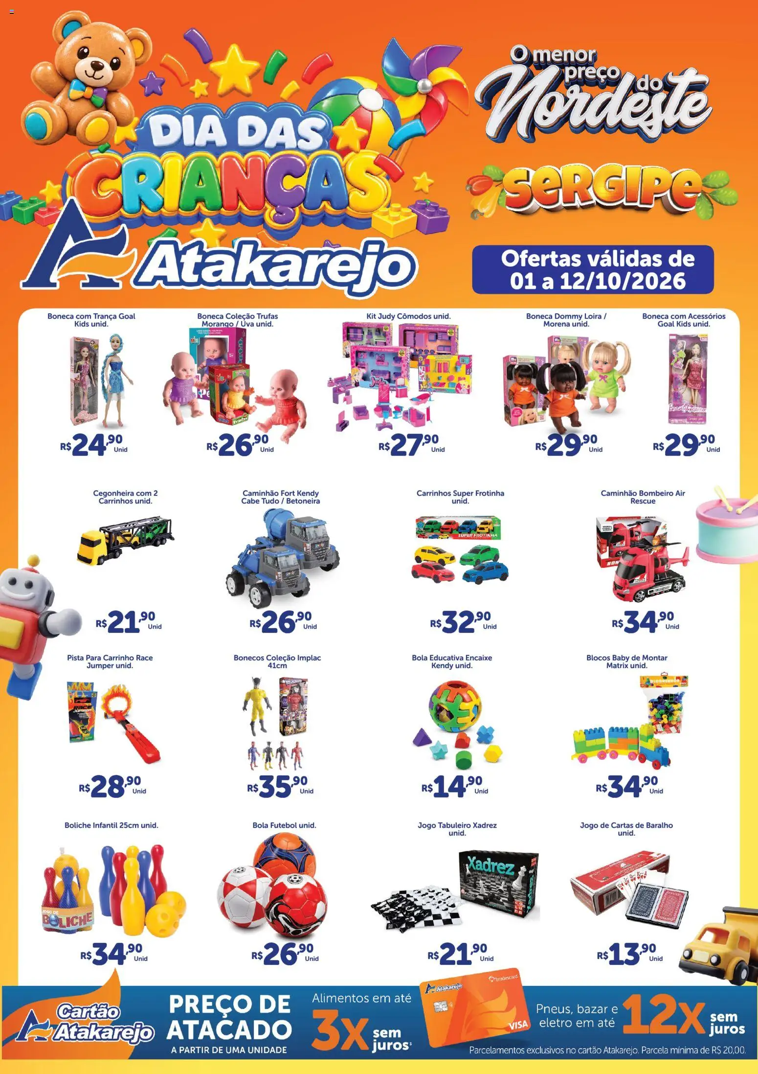 Atakarejo Folheto - válido de 01/10/2026 | Página: 1 | Produtos: Uva, Boneca, Carrinho, Alimentos