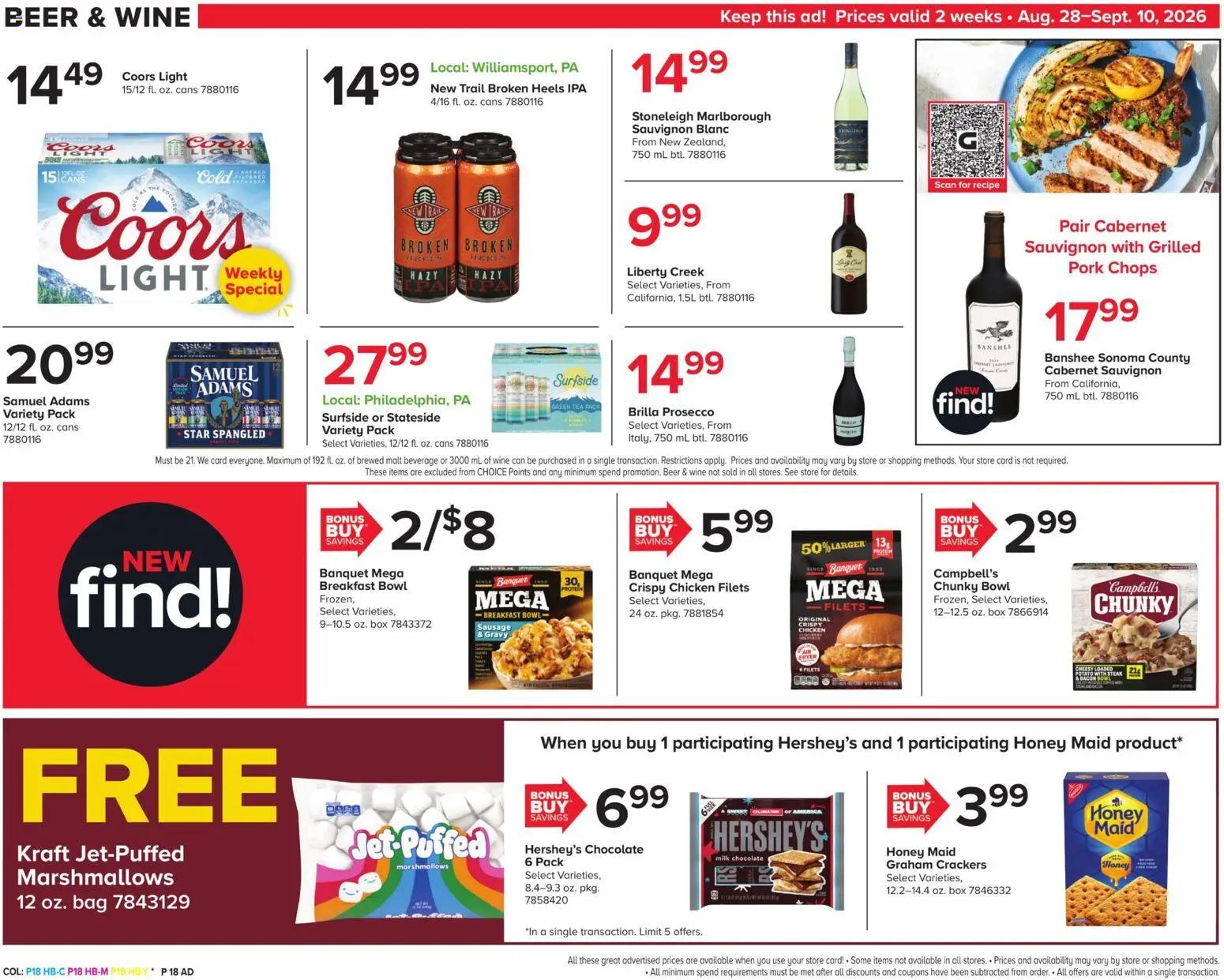 Giant Weekly Ad - valid from 08/28/2026 | Page: 24 | Products: Milk, Chocolate, Tea, Bacon