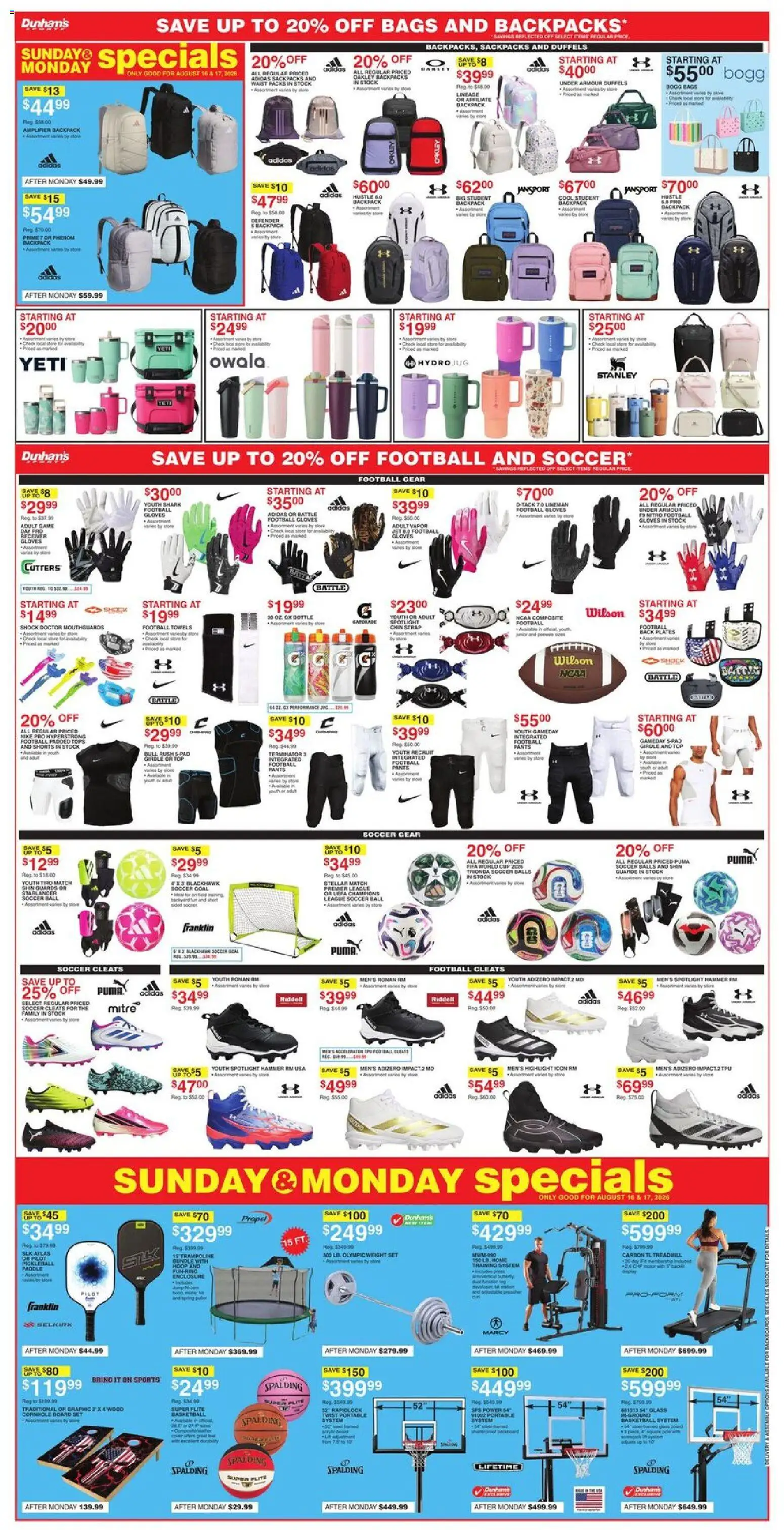 Dunham's Sports Weekly Ad - valid from 08/15/2026 | Page: 4 | Products: Ring, Hammer, Shock, Game