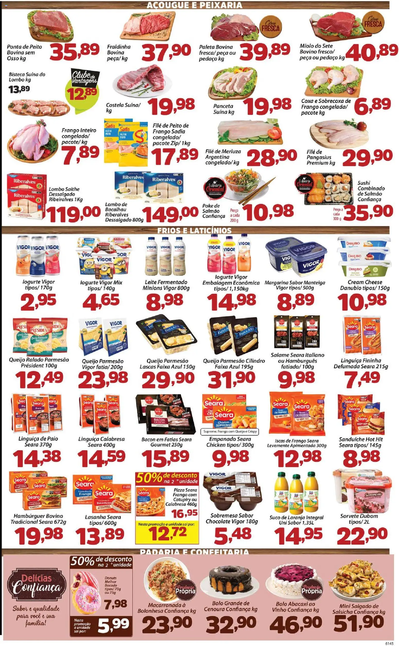 Confiança Folheto - válido de 10/07/2026 | Página: 3 | Produtos: Leite, Salame, Parmesão, Abacaxi