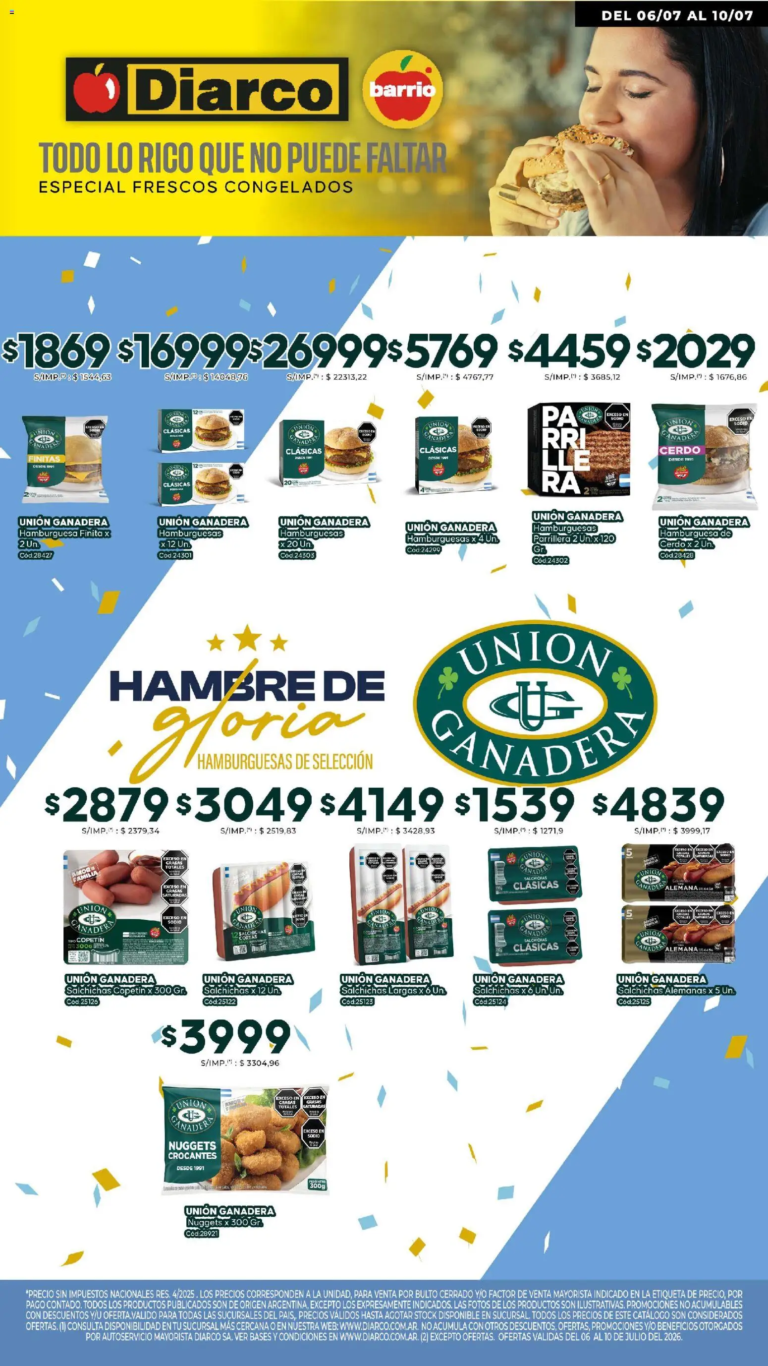 Diarco - Especial Unión Ganadera │ válido desde el 06/07/2026 | Página: 1 | Productos: Cerdo