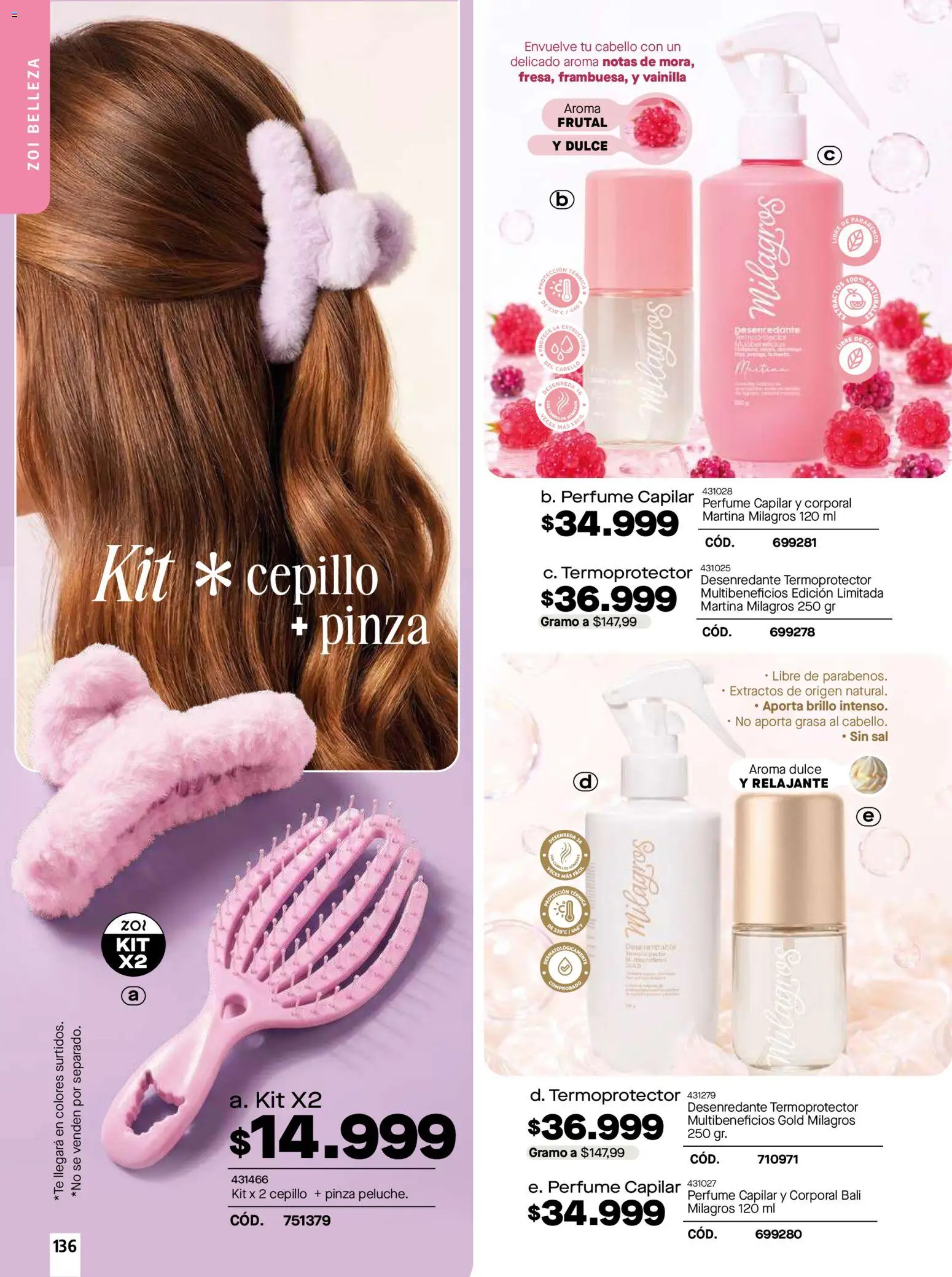 Carmel revista - valida desde el 01/10/2026 | Página: 136 | Productos: Sal, Brillo, Cepillo, Vainilla