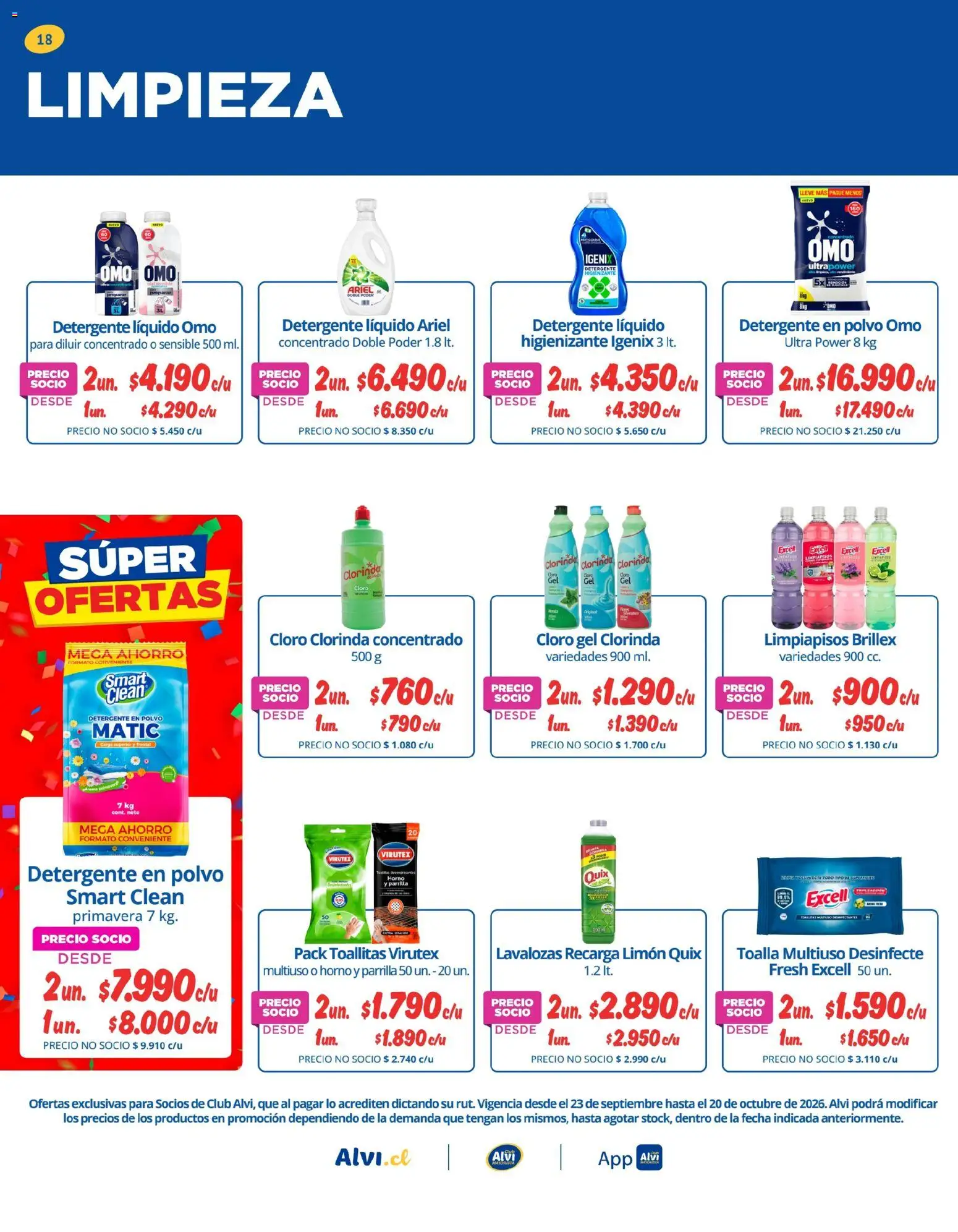 Alvi Ofertas │ válido desde el 21.09.2026 | Página: 18 | Productos: Horno, Cloro, Detergente en polvo, Detergente líquido