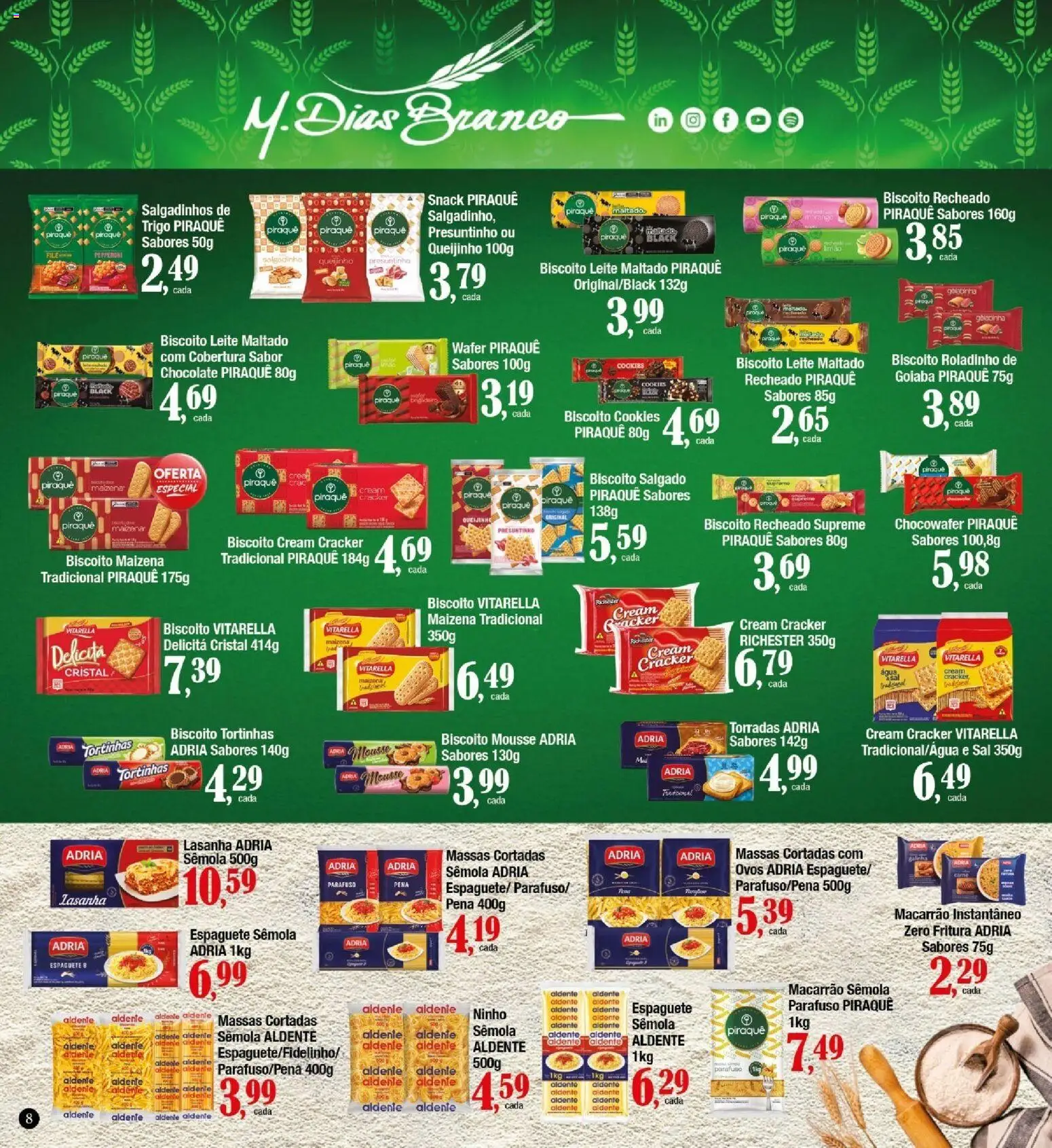 Supermercados Unidos Folheto - válido de 01/09/2026 | Página: 8 | Produtos: Goiaba, Biscoito, Salgadinhos, Macarrão instantâneo