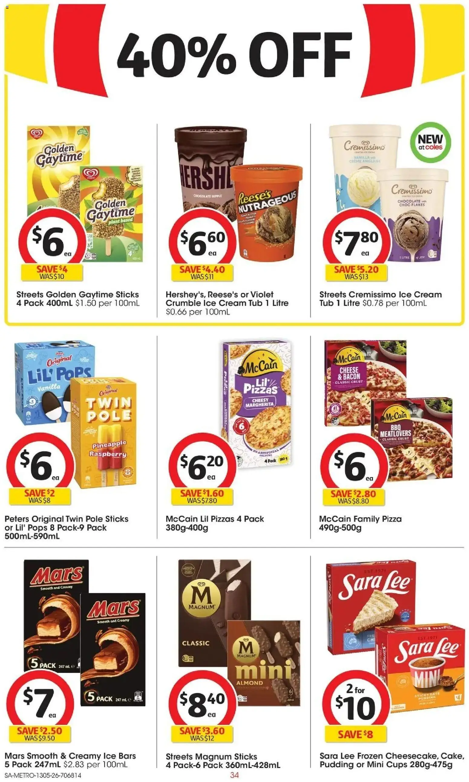 Coles catalogue - valid from 13.05.2026 | Page: 34 | Products: Cheese, Cream, Date, Raspberry