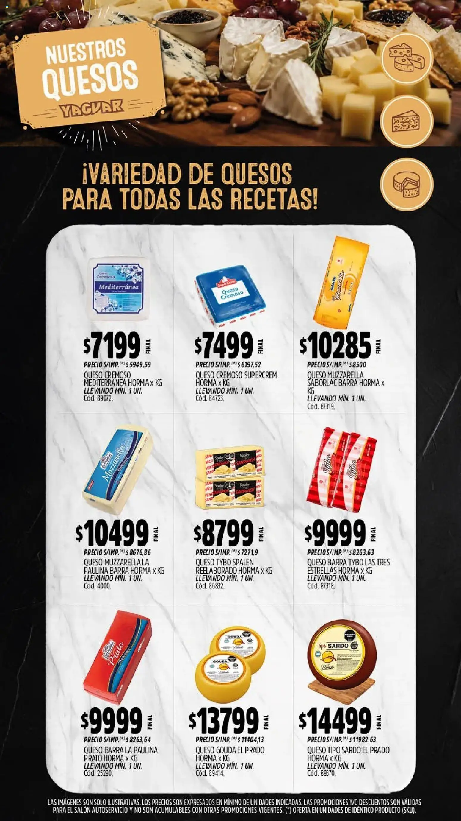 Yaguar - Oferta Semanal Mar del Plata │ válido desde el 21/09/2026 | Página: 7 | Productos: Mozzarella, Queso Gouda, Muzzarella, Queso