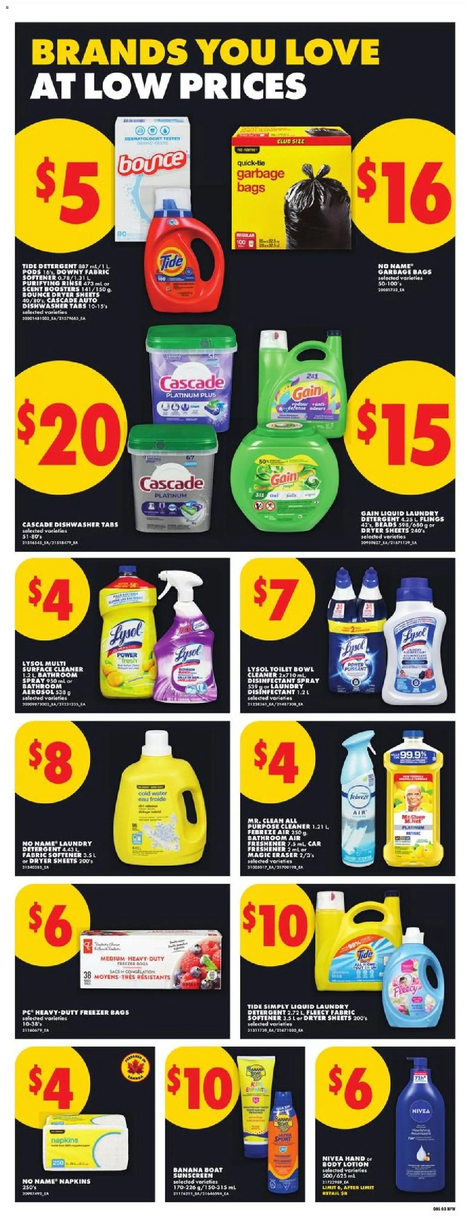 No Frills flyer valid from 11.06.2026 | Page: 8 | Products: PC, Freezer, Sunscreen, Detergent