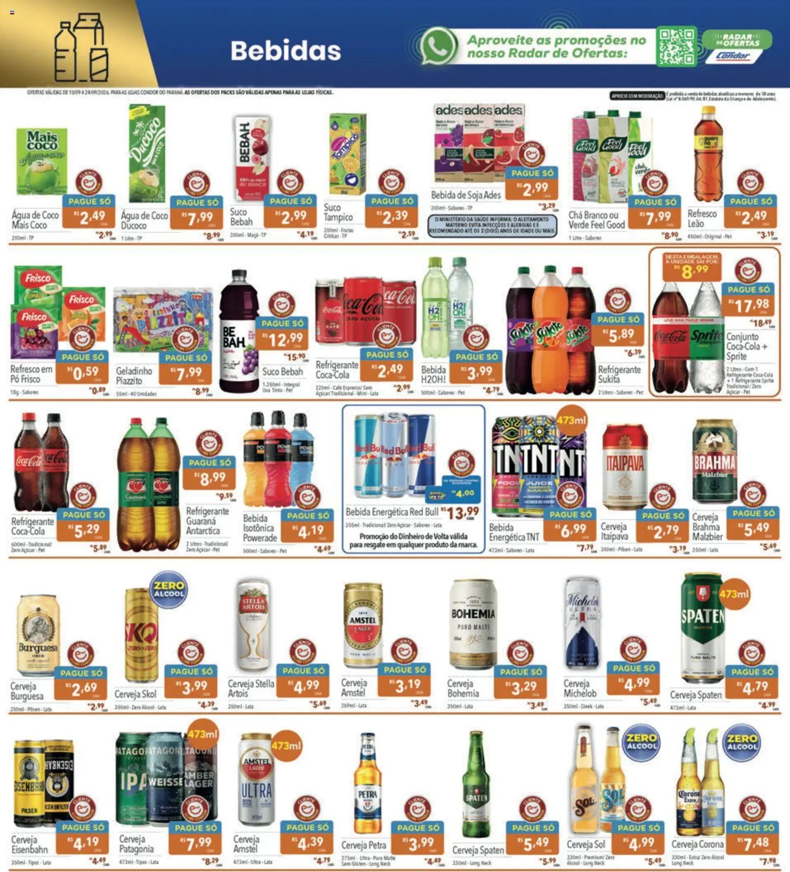 Supermercados Condor Folheto - válido de 10/09/2026 | Página: 17 | Produtos: Pó, Cola, Água, Chá branco