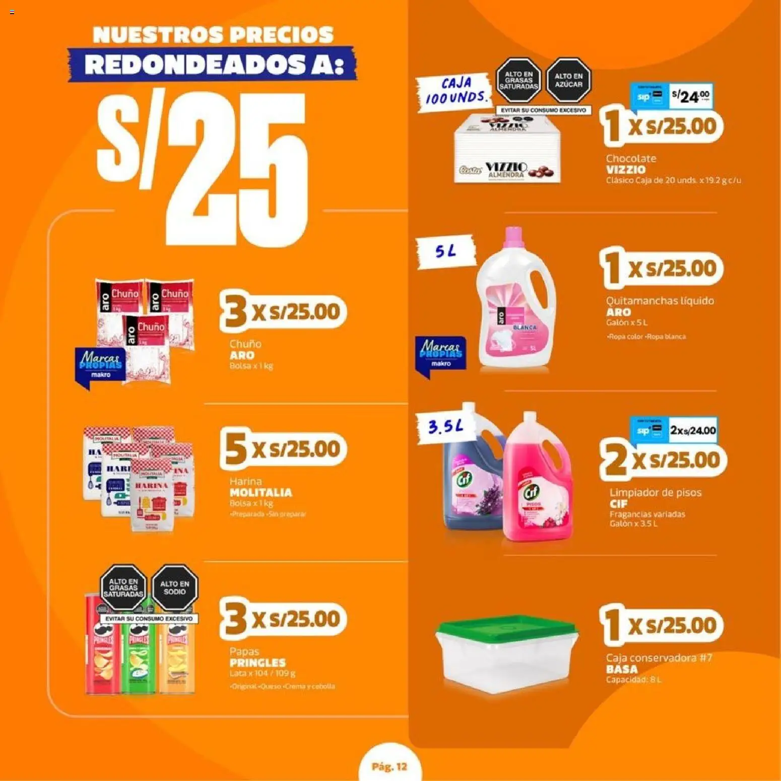 Catálogo Makro válido desde 27/08/2026 | Página: 12 | Productos: Quitamanchas, Ropa, Bolsa, Azúcar