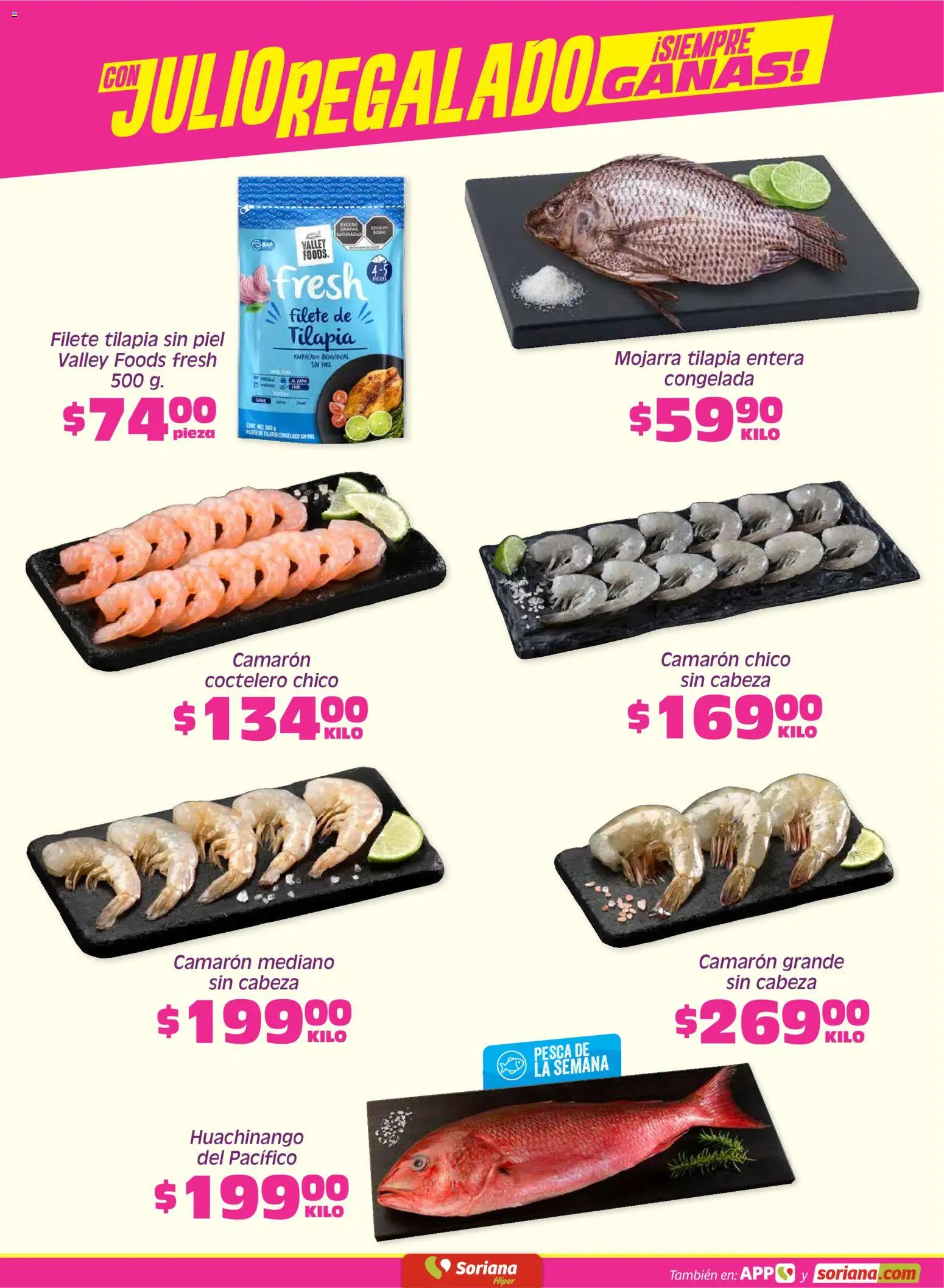 Nuevas ofertas de Soriana válidas en toda la República Mexicana desde el 22.05.2026. ¡Encuentra las mejores ofertas en Soriana Fin de Semana Híper: Tamaulipas (excepto Cd. Victoria y Tampico)! | Página: 4