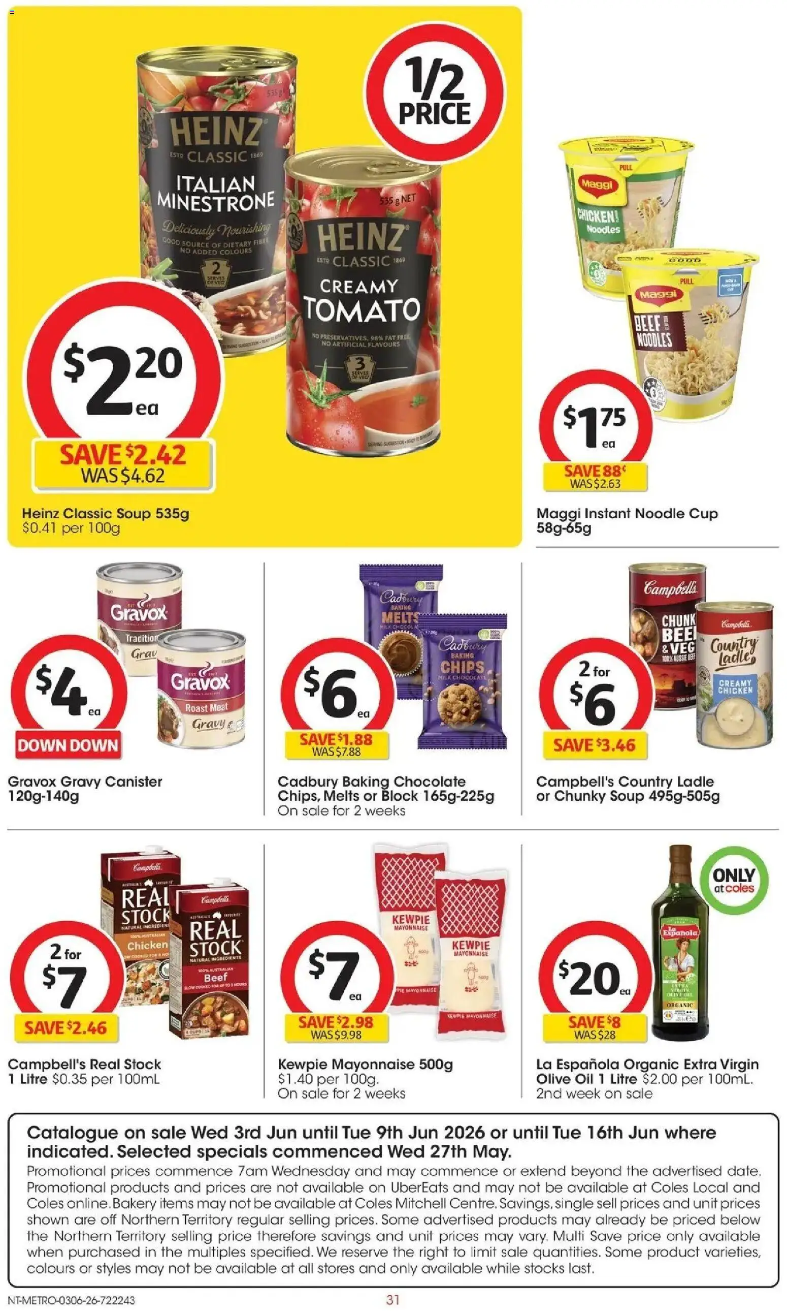 Coles catalogue - valid from 02.06.2026 | Page: 31 | Products: Oil, Meat, Olive oil, Soup