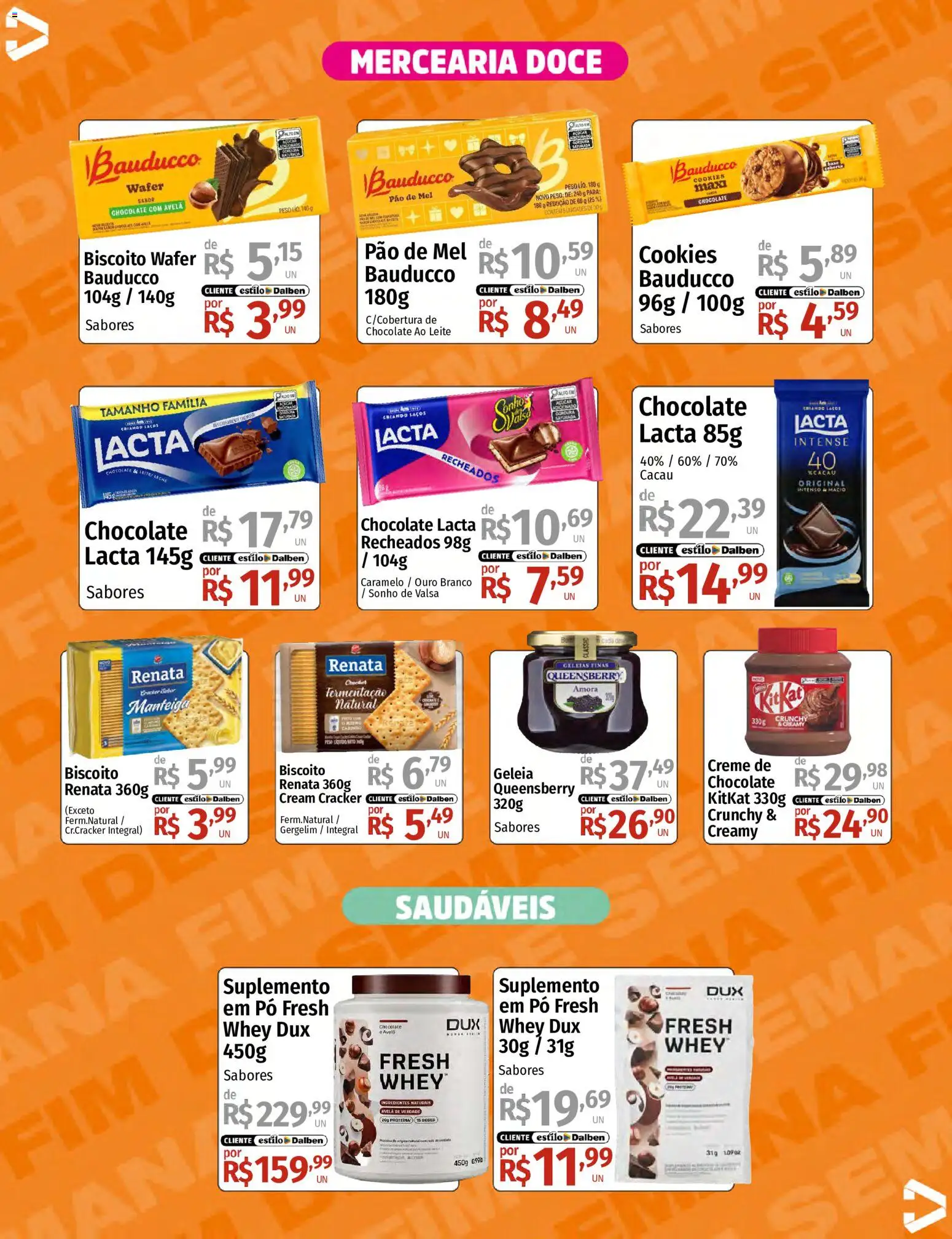 Supermercado Dalben Folheto - válido de 08.05.2026 | Página: 6 | Produtos: Chocolate, Creme, Cookies, Cream cracker